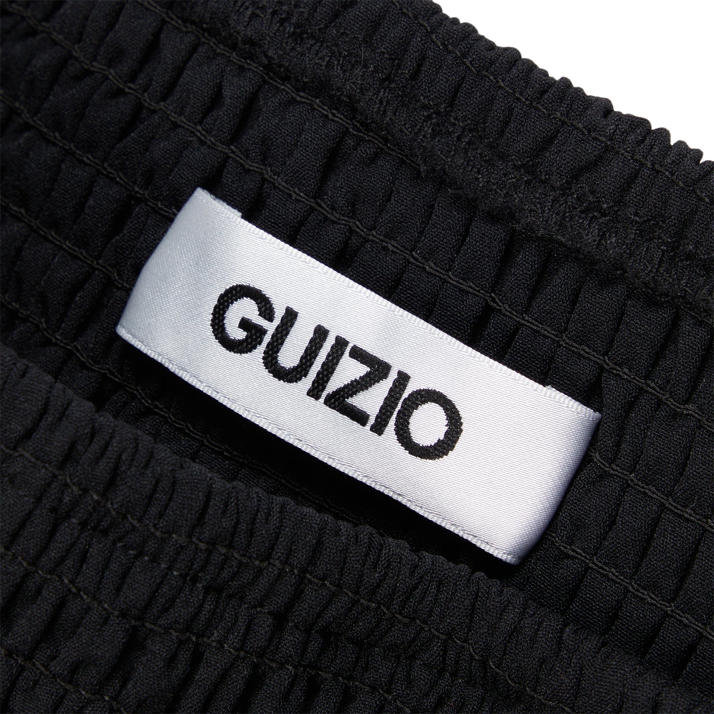 Danielle Guizio Constance Smocked Skirt (Black)