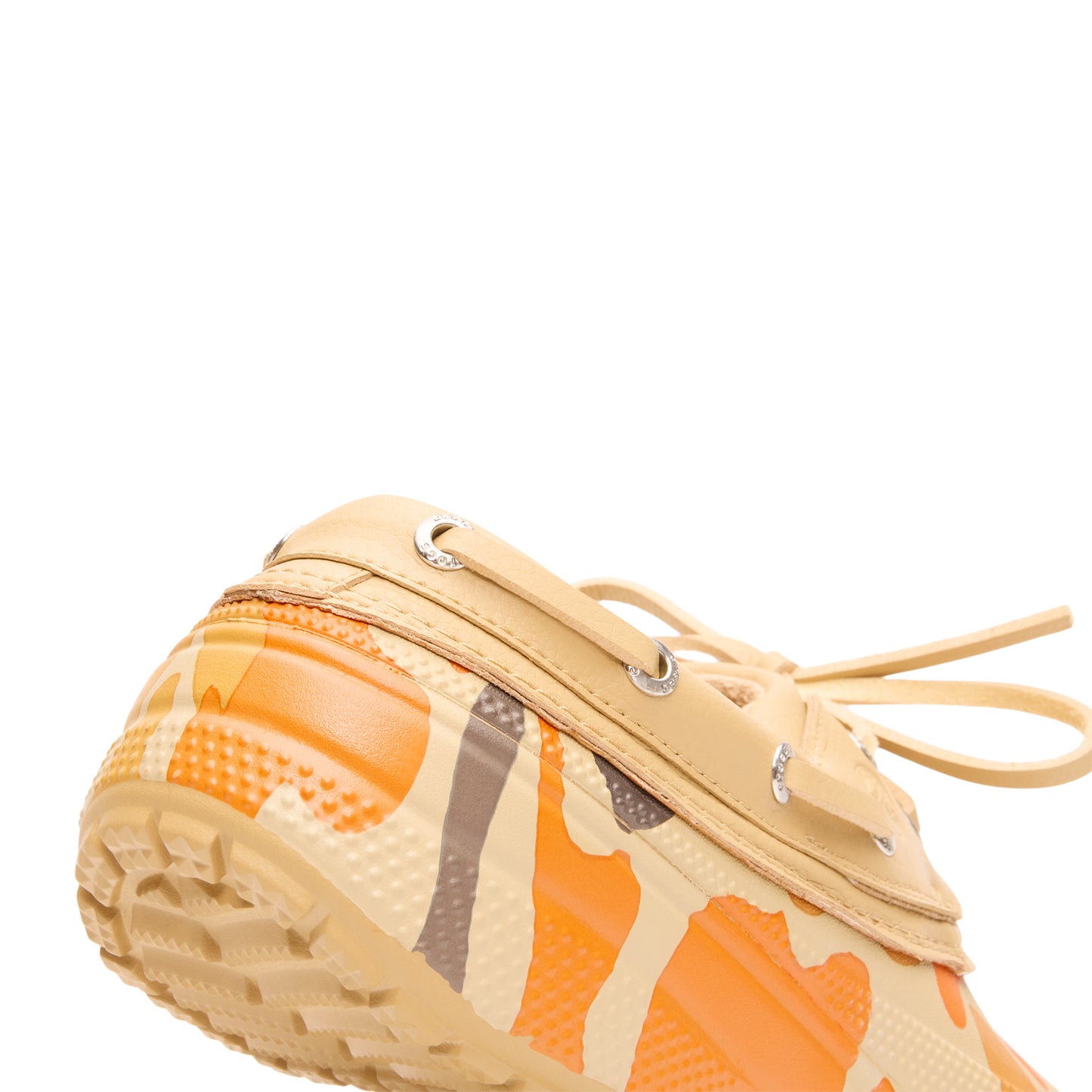 Crocs Classic Duck Camo Boat Shoe (Tan/Shocking Orange)