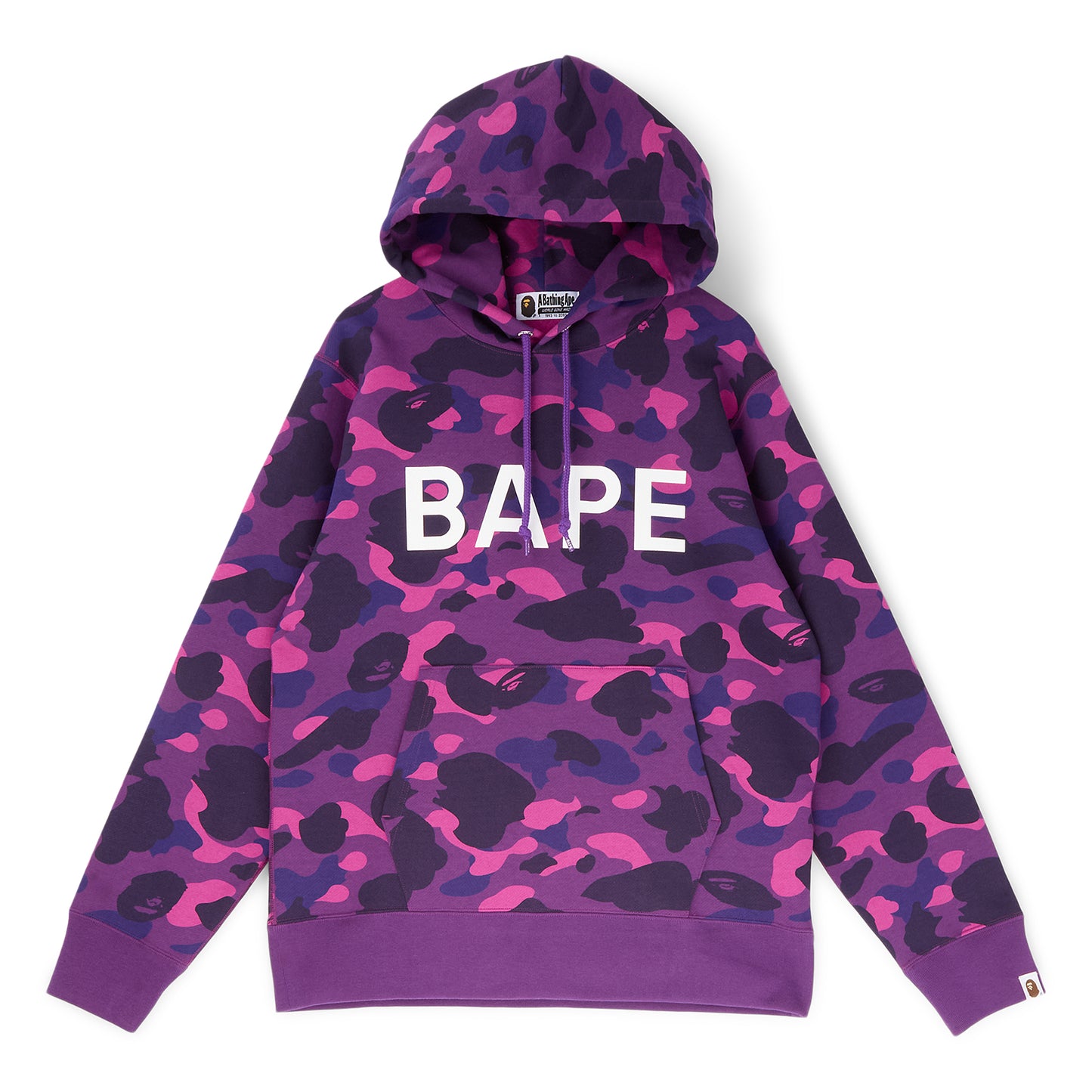 A Bathing Ape Color Camo Bape Pullover Hoodie M (Purple)