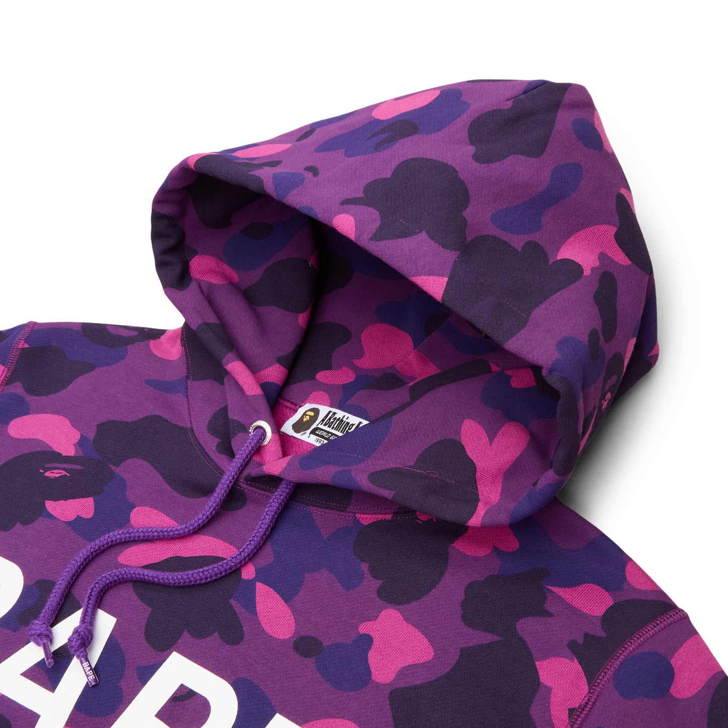 A Bathing Ape Color Camo Bape Pullover Hoodie M (Purple)