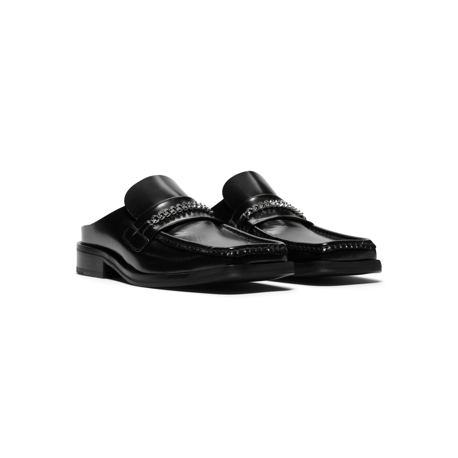 Martine Rose Square Toe Mule (Black)