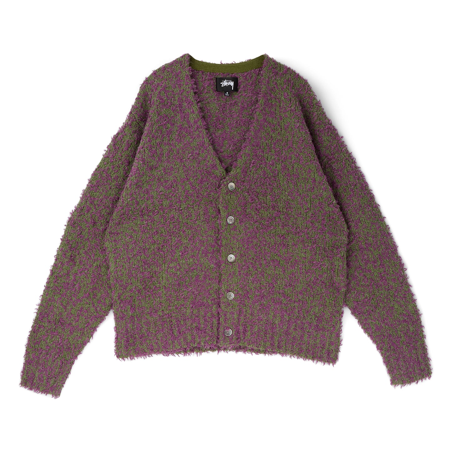 Stussy Textured Cardigan (Purple/Green)