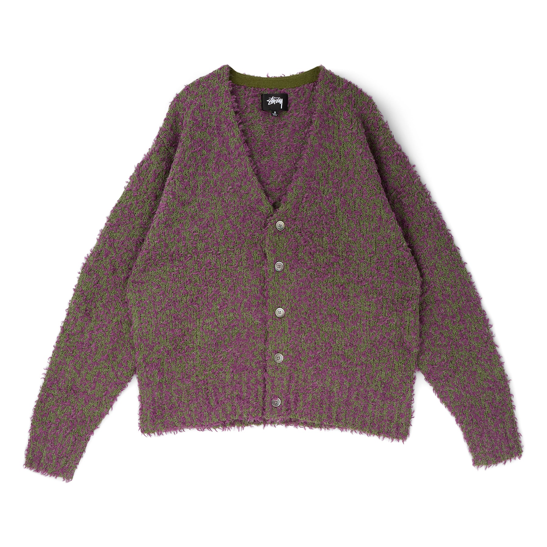 Stussy Textured Cardigan (Purple/Green)