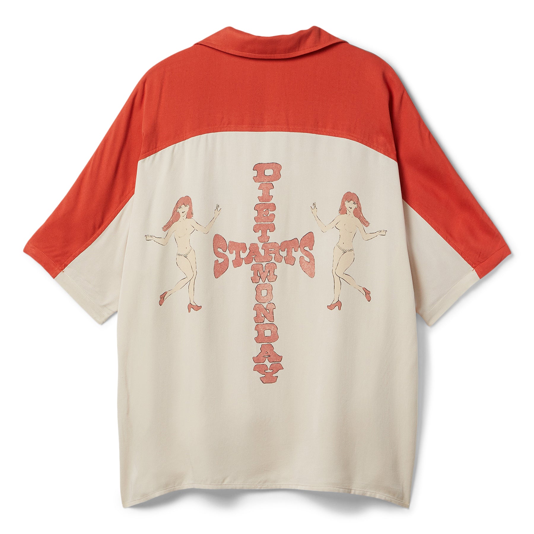 Diet Starts Monday Jim Button Up Shirt (Beige/Rust)