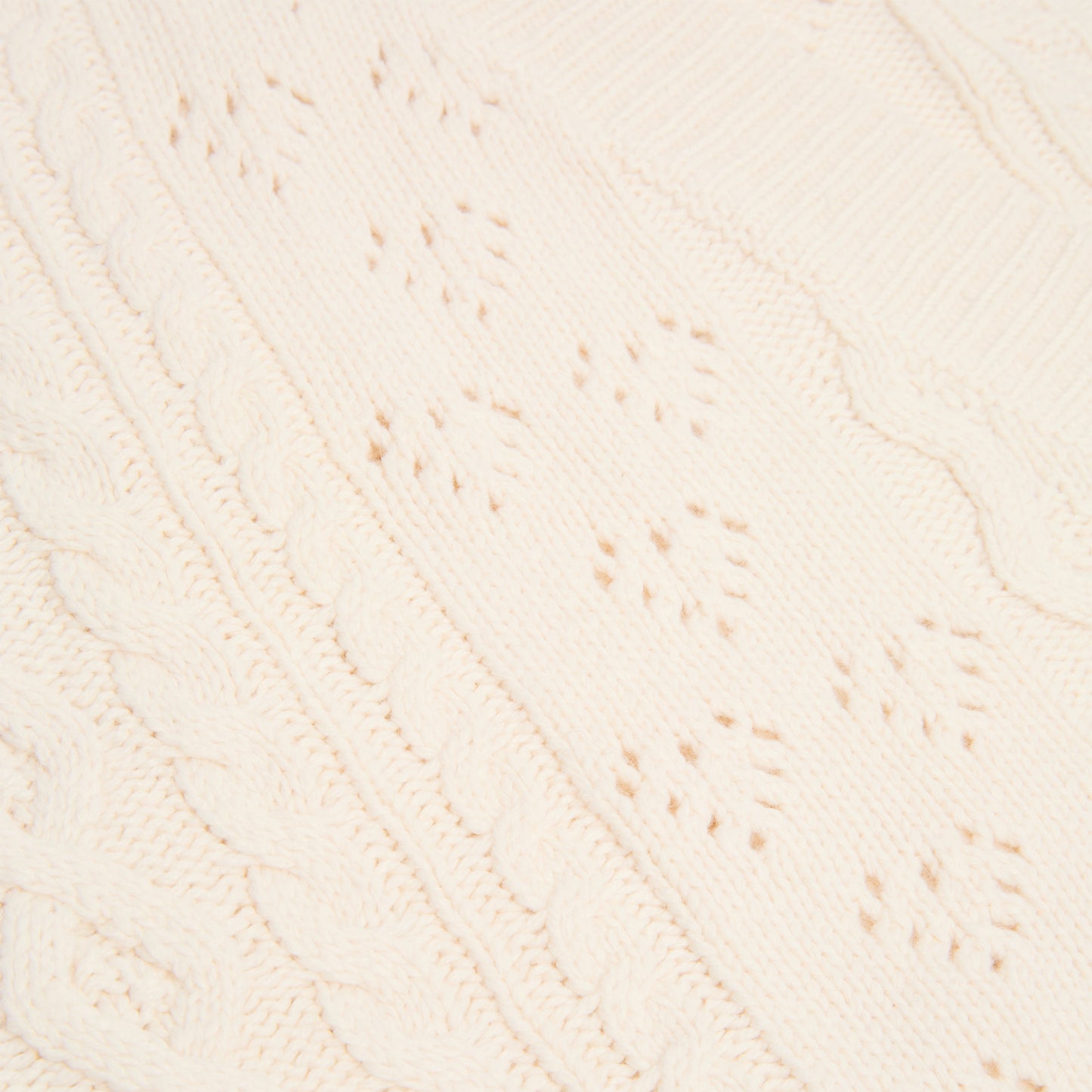 Danielle Guizio Noah Cable Crop Cardigan (Snow white)