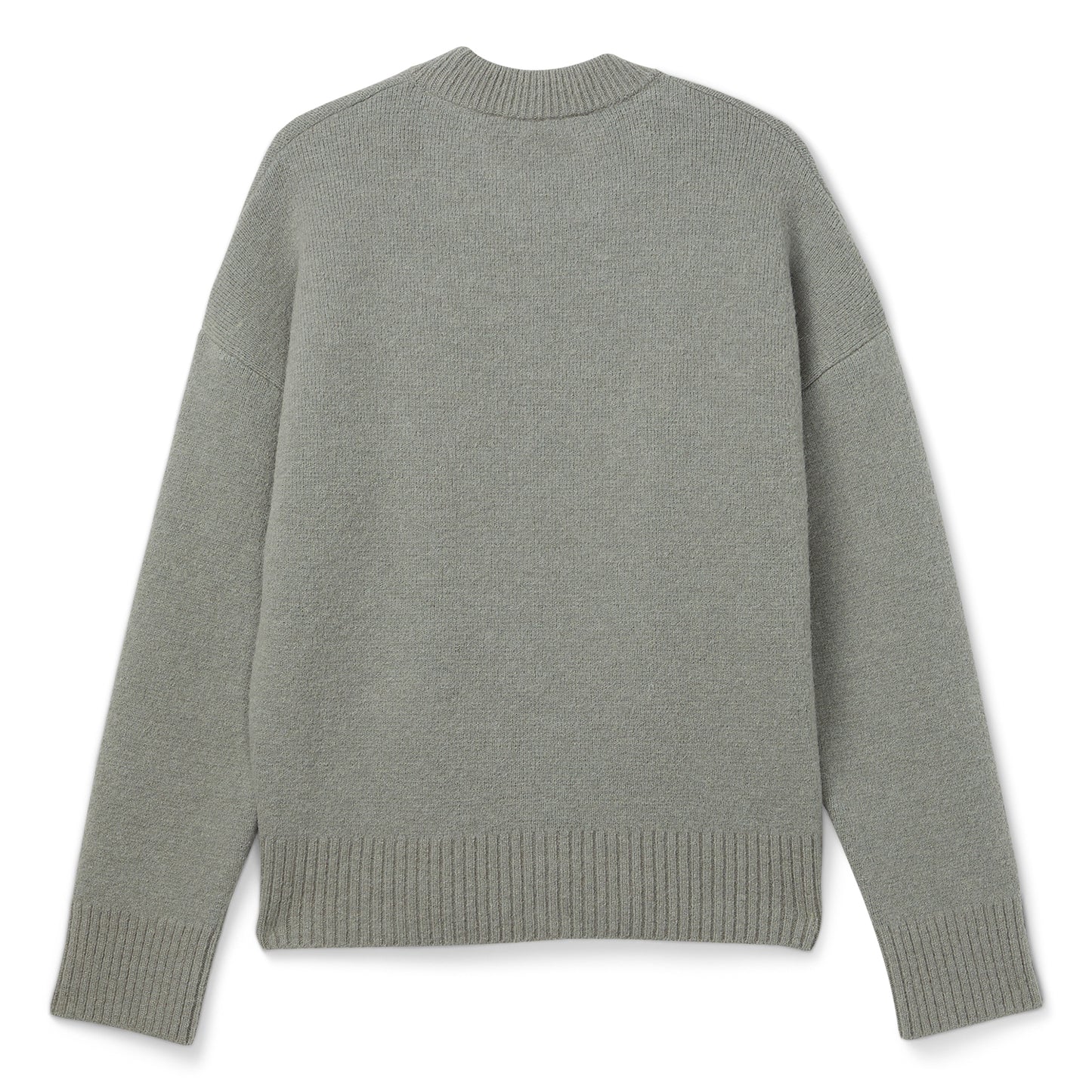 AMI ADC Alpaca Crewneck Sweater (Grey/Off white)