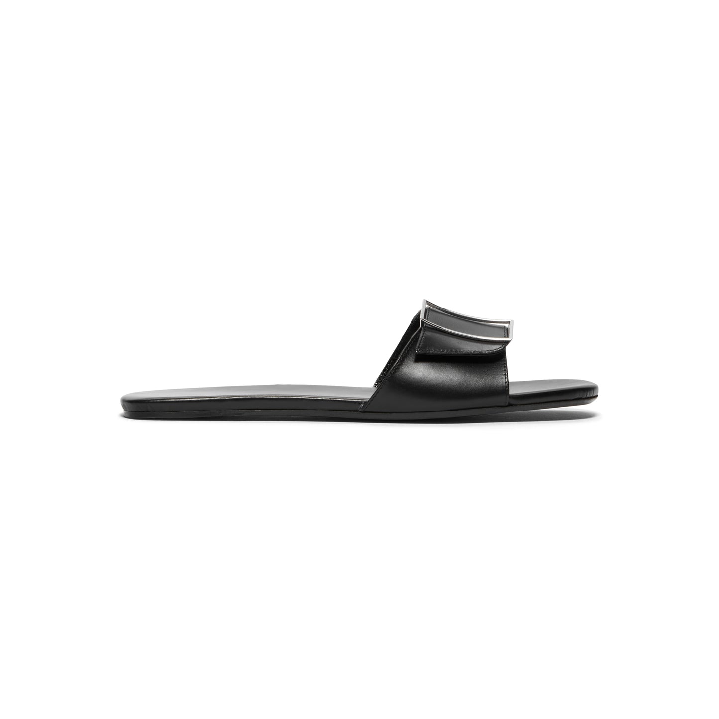 Jude Floor Flat (Black Leather)