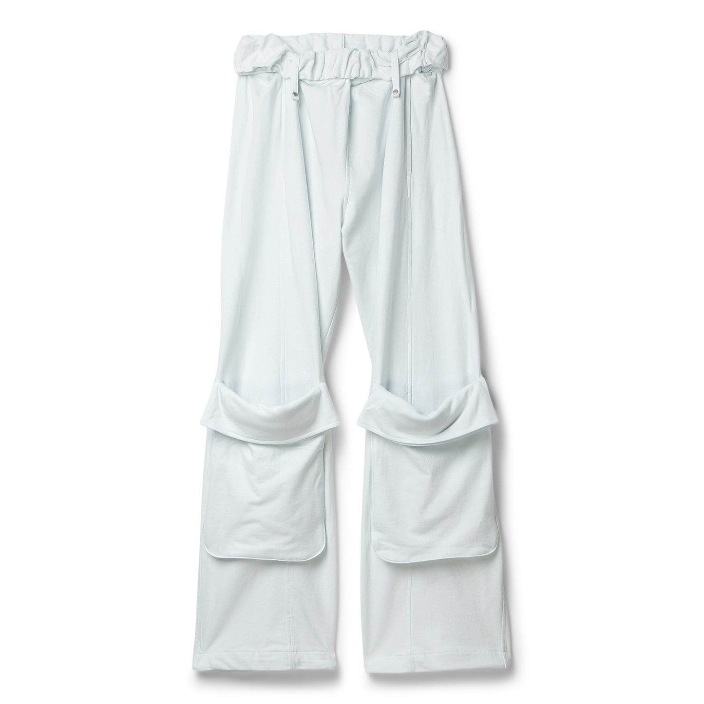 OPEN YY Rolled Waist Sweat Cargo Pants (Minty White)