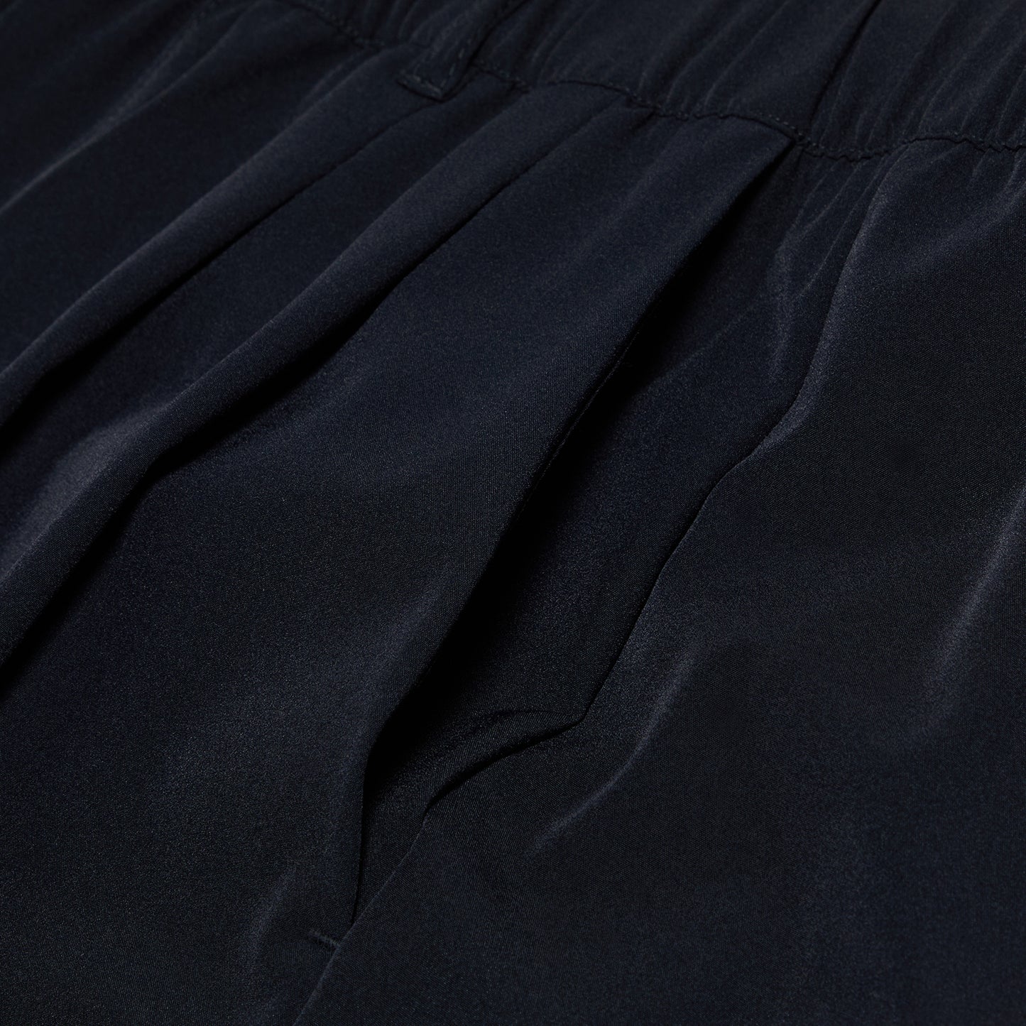 Dime Pleated Nylon Pants (Black)