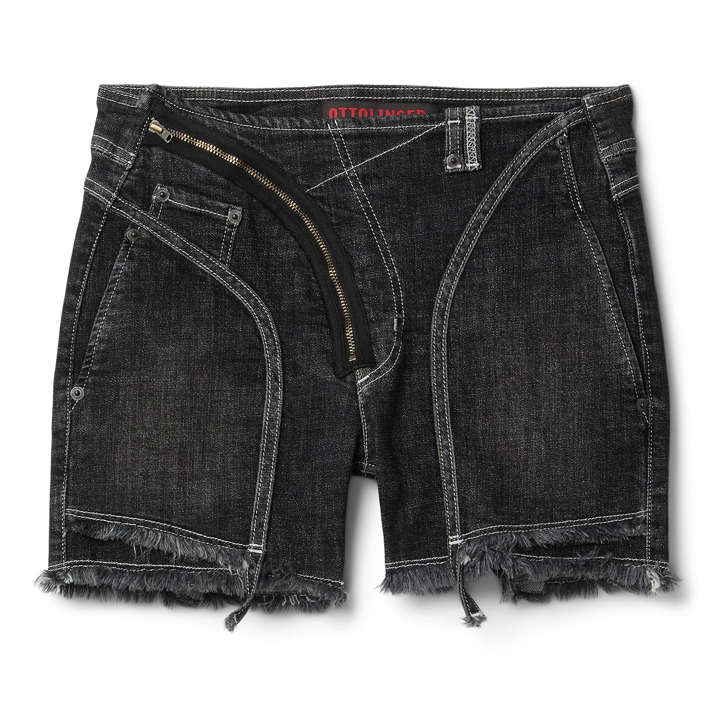 Ottolinger Open Back Jeans Hotpants (Black wash)