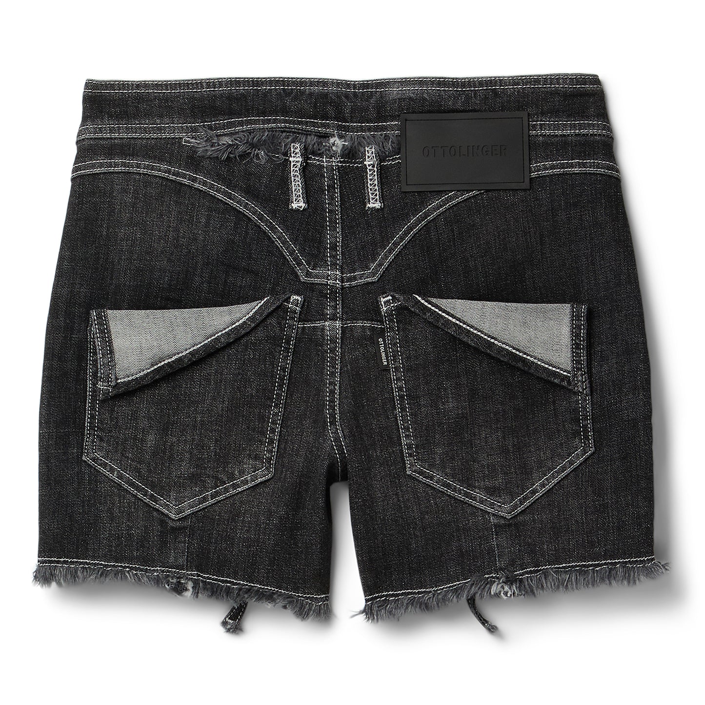 Ottolinger Open Back Jeans Hotpants (Black wash)