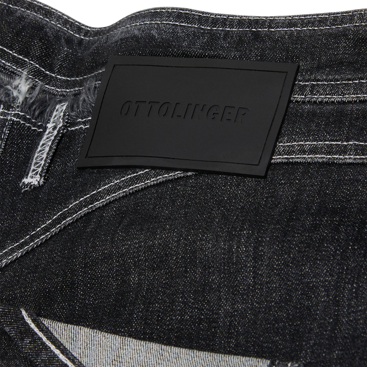 Ottolinger Open Back Jeans Hotpants (Black wash)