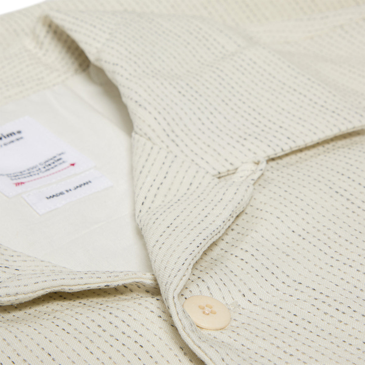 Visvim Wallis Button Down Short Sleeve Shirt (Off White)