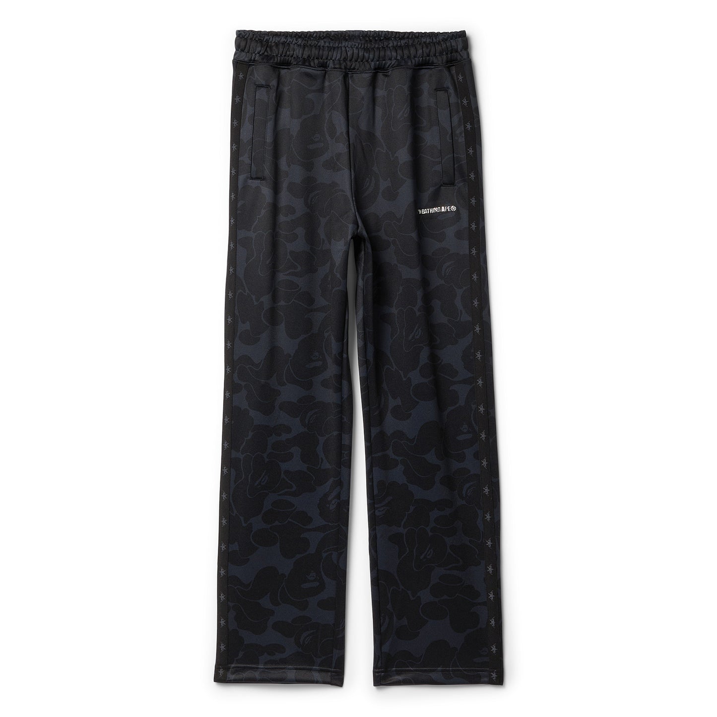 A Bathing Ape Solid Camo Bathing Ape Logo Relaxed Fit Sweat Pants (Black)