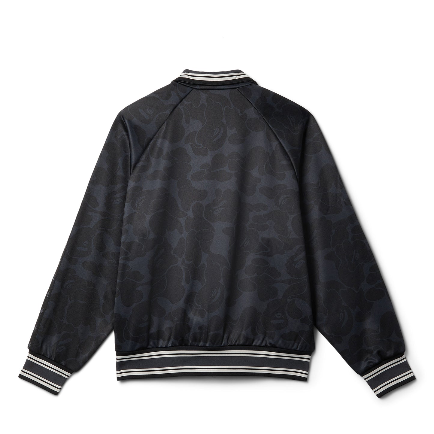 A Bathing Ape Solid Camo Bathing Ape Logo Relaxed Fit Track Jacket (Black)