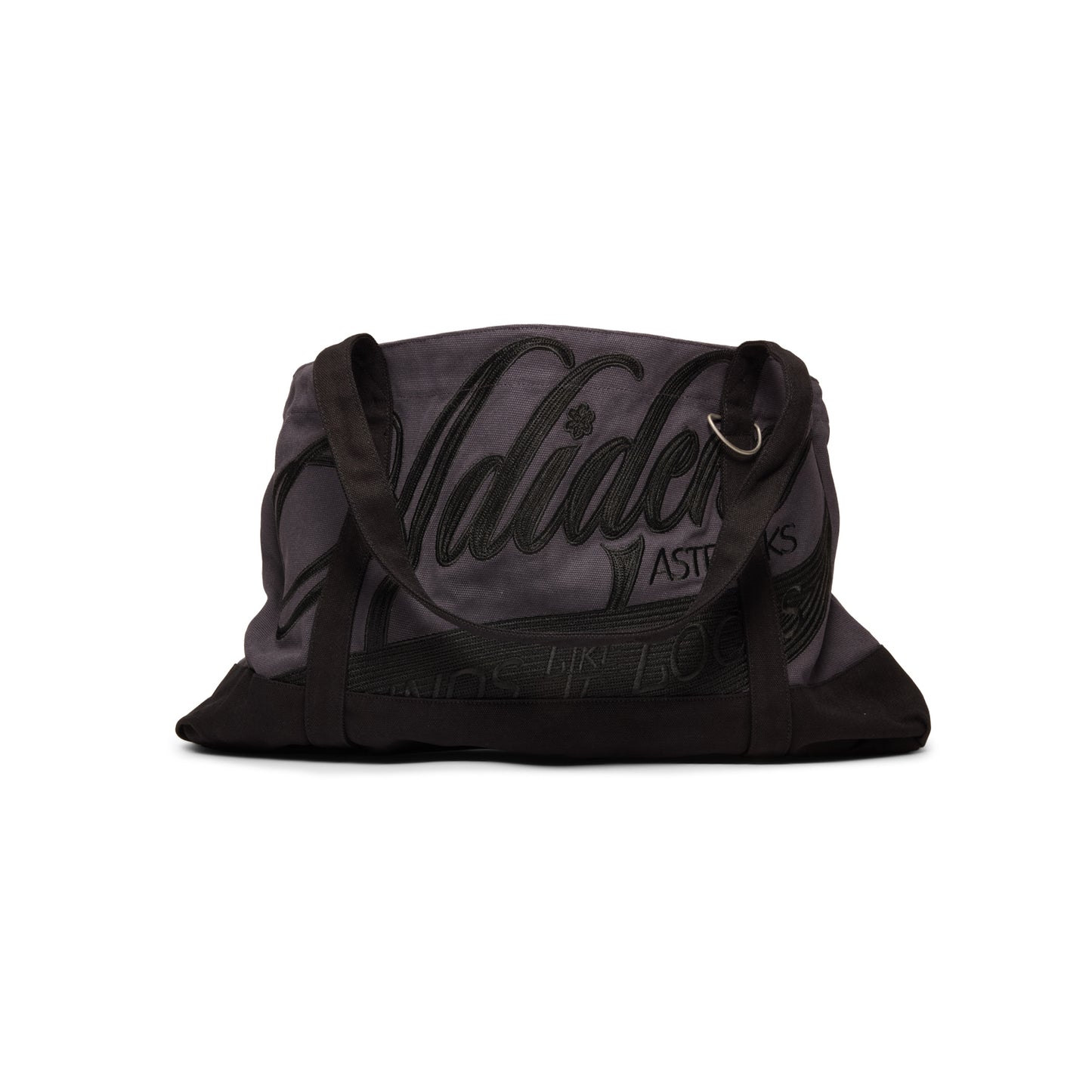 Adidem Asterisks Chainstitch Script Tote Bag (Black)