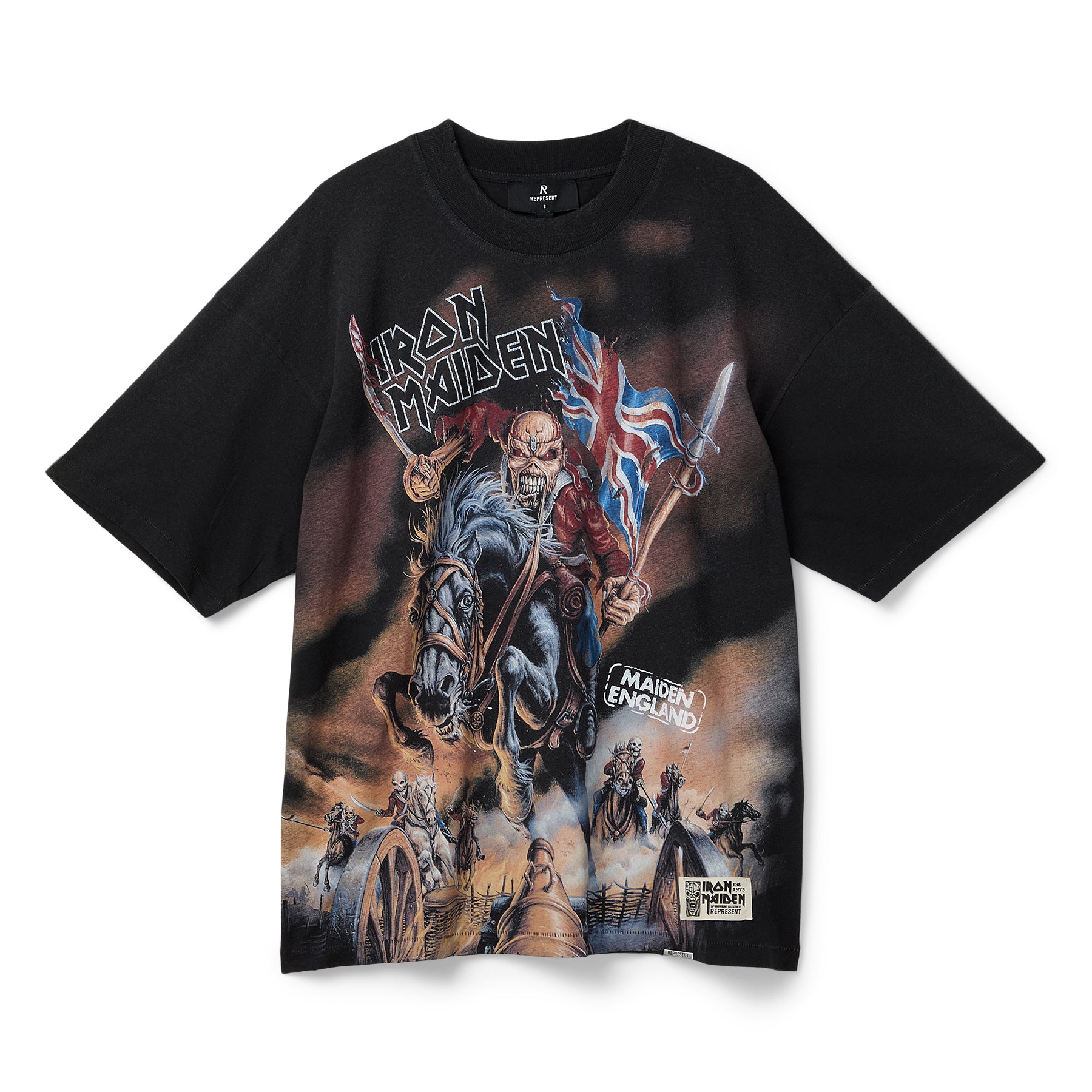 REPRESENT x Iron Maiden Steed T-Shirt (Stained black)
