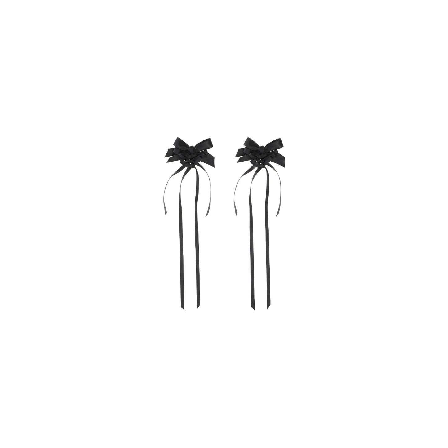 Simone Rocha Rosette Bow Earrings (Black)