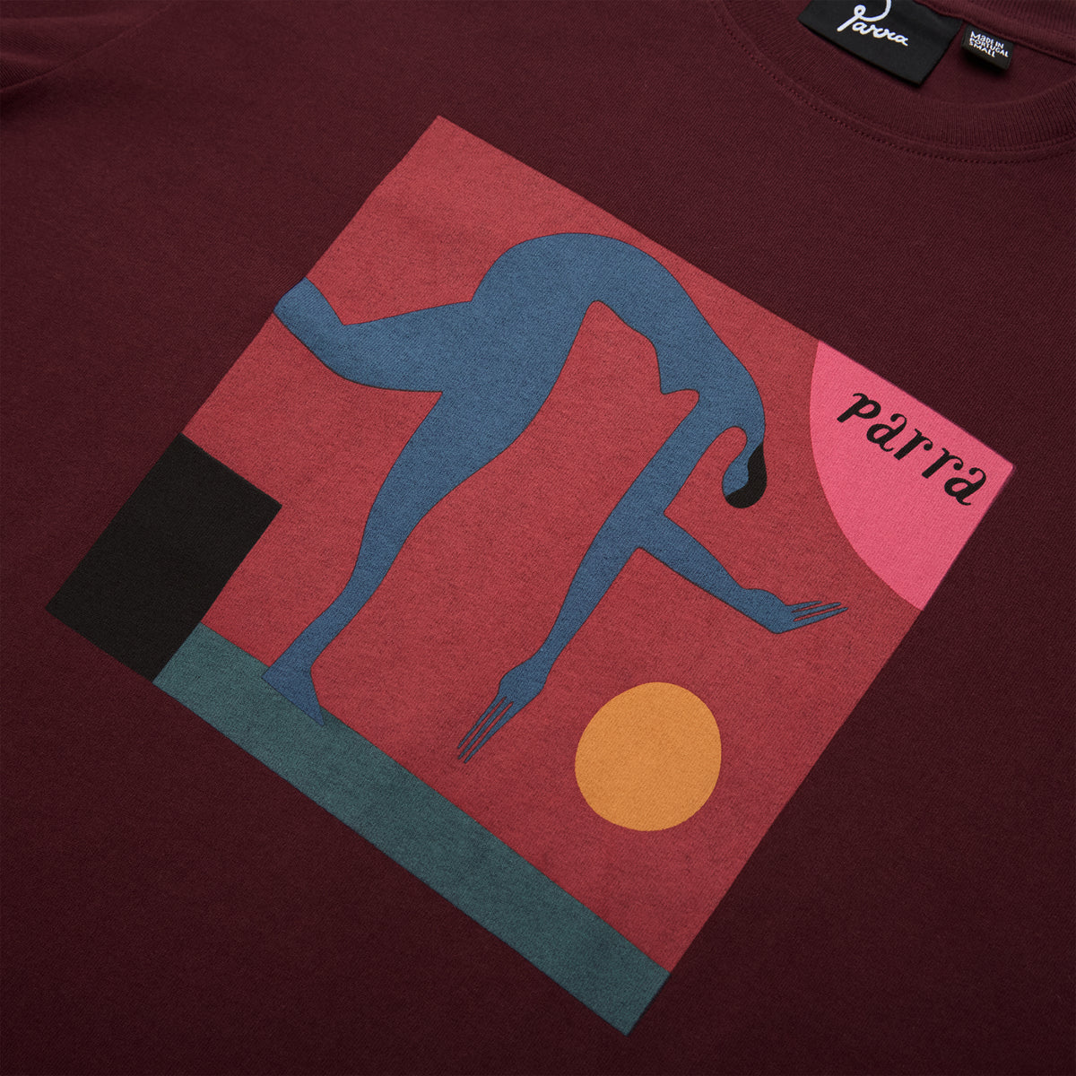by Parra Tripped Up T-Shirt (Dark Red)