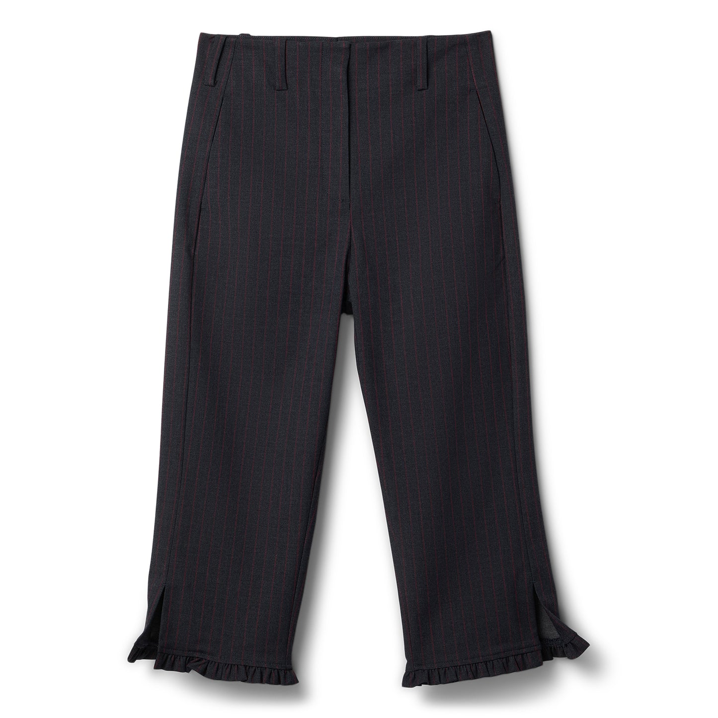 GANNI Stretch Stripe Tailoring Capri Pants (Phantom)