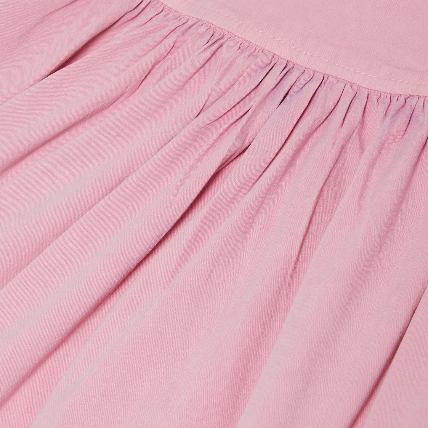 GANNI Washed Stretch Cotton Frill Sleeve Top (Bleached Mauve)