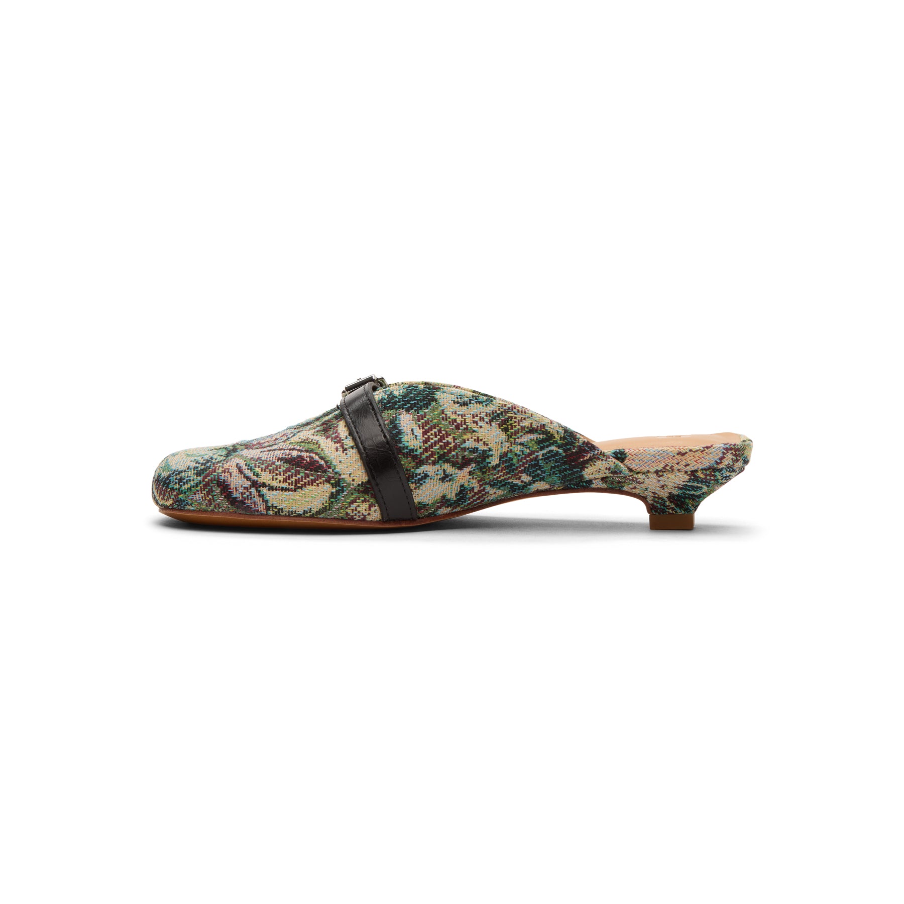 GANNI Sue Heeled Mules Tapestry (Jadeite)