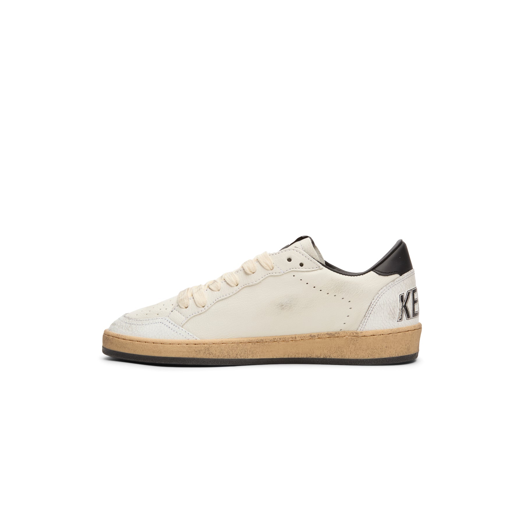 Golden Goose Ballstar Nappa Upper Leather Star And Heel Crack Toe And Spur (White/Black)