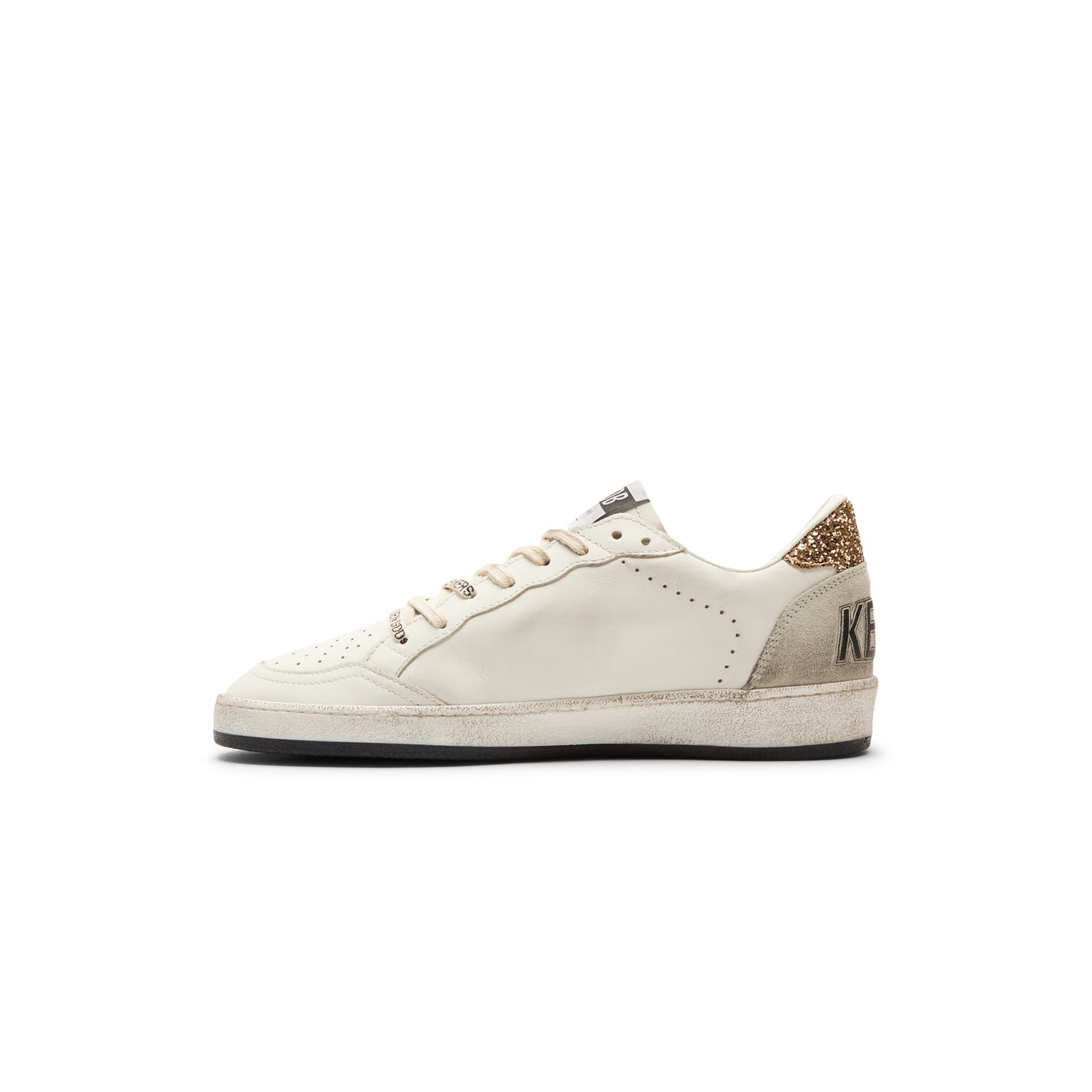 Golden Goose Ballstar Leather Upper And Toe Glitter (White/Black/Gold/Ice)