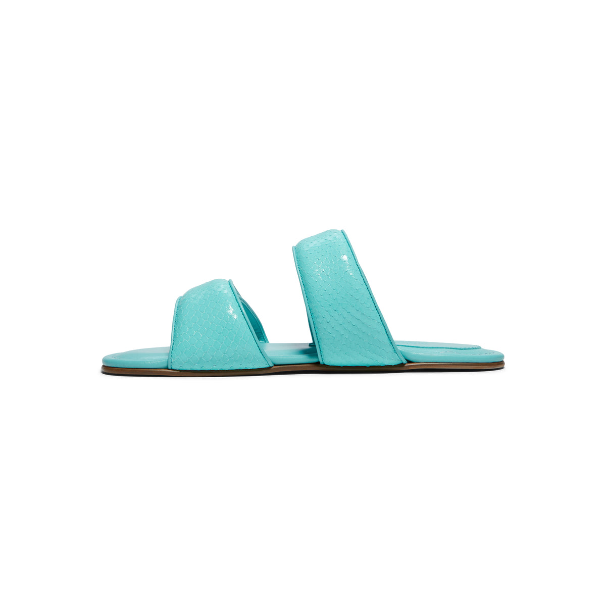 GIABORGHINI Julianne Flat Strap Sandal (Turquoise)