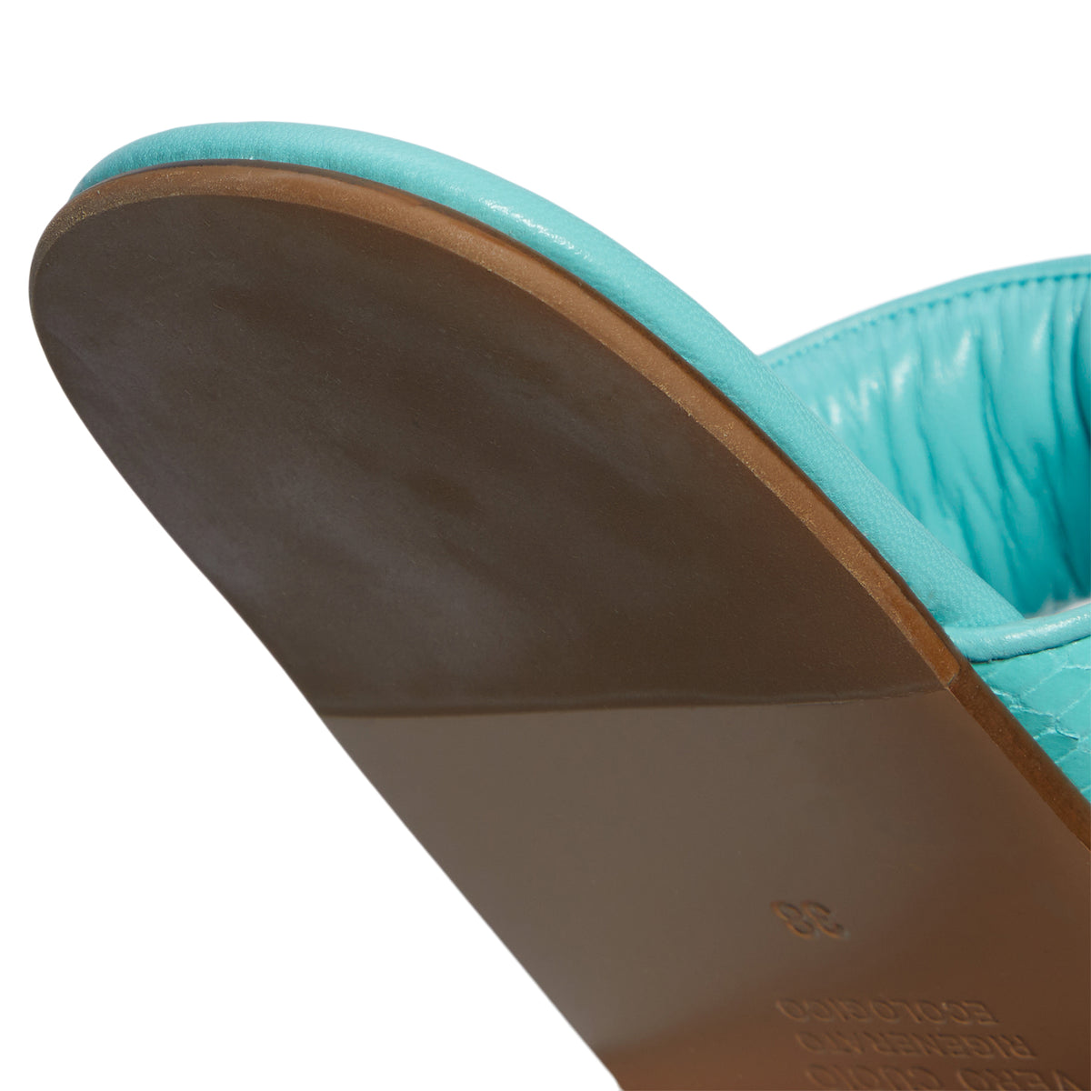 GIABORGHINI Julianne Flat Strap Sandal (Turquoise)