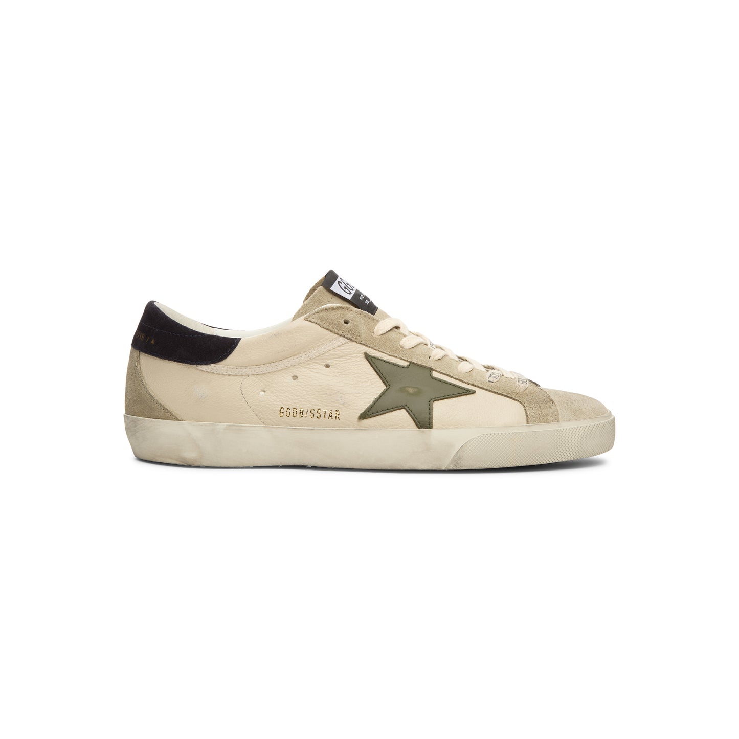 Golden Goose Super Star Nappa Upper Suede Toe (Cream/Grey/Olive Green/Dark Blue)
