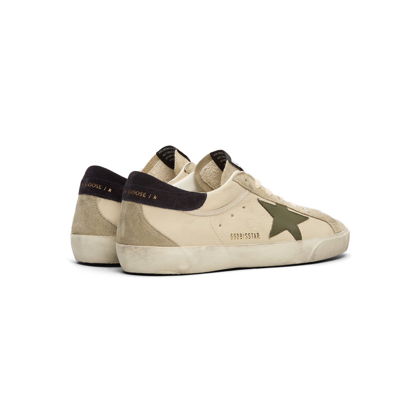 Golden Goose Super Star Nappa Upper Suede Toe (Cream/Grey/Olive Green/Dark Blue)