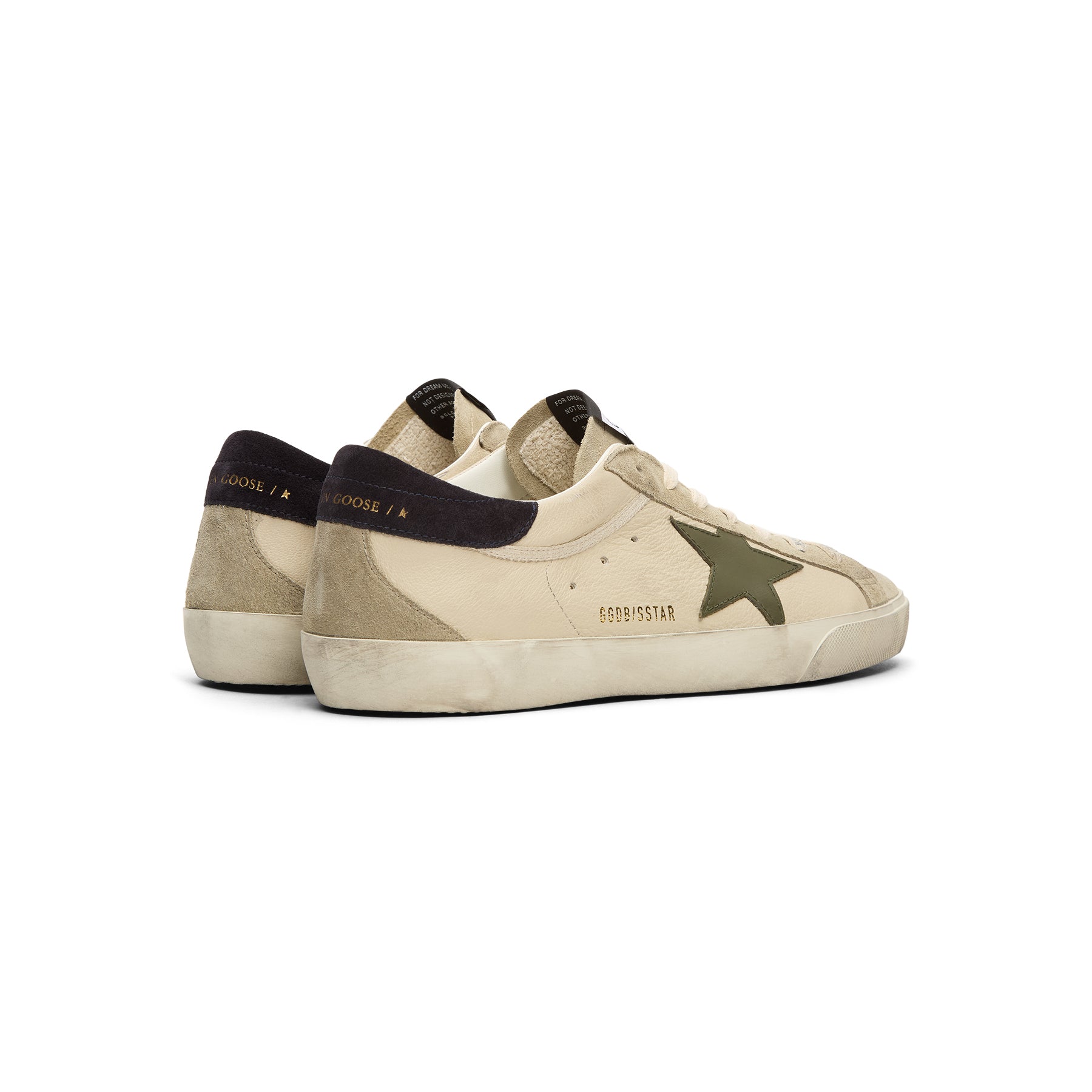Golden Goose Super Star Nappa Upper Suede Toe (Cream/Grey/Olive Green/Dark Blue)