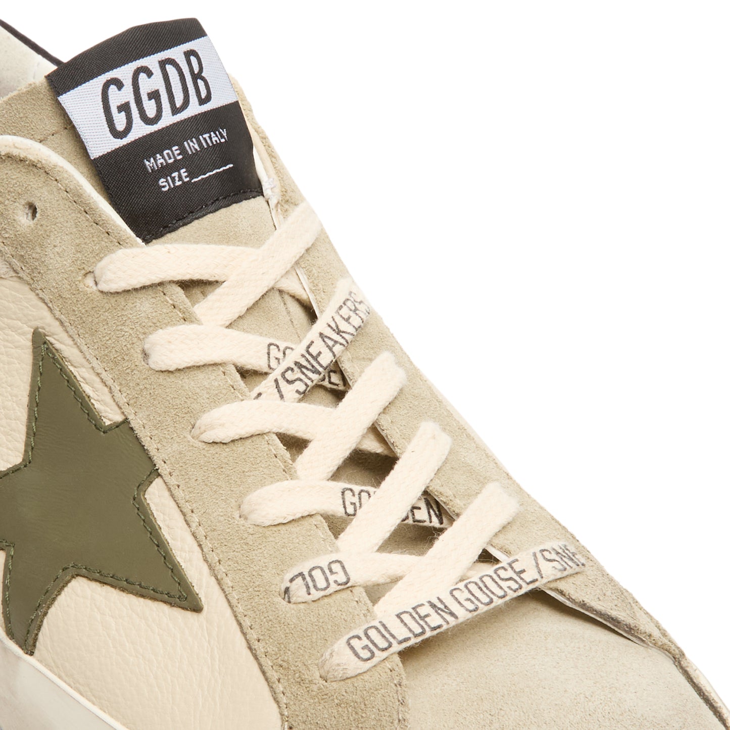 Golden Goose Super Star Nappa Upper Suede Toe (Cream/Grey/Olive Green/Dark Blue)