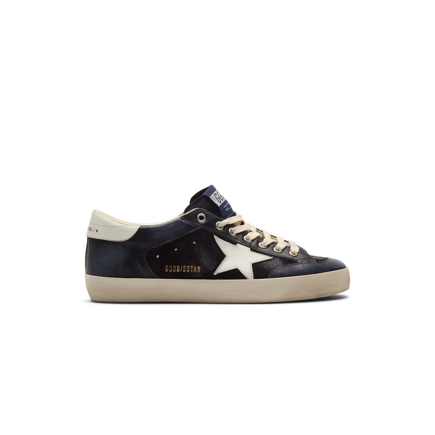 Golden Goose Super Star Suede And Nappa Upper (Dark Blue/White)