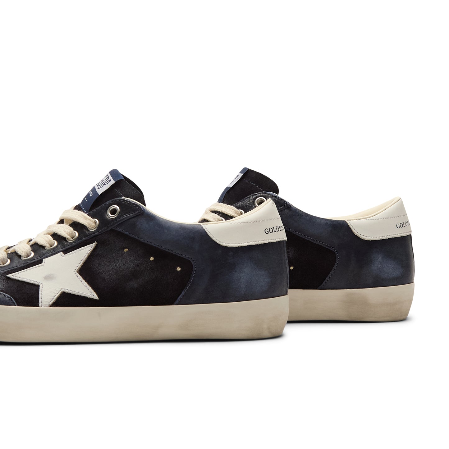 Golden Goose Super Star Suede And Nappa Upper (Dark Blue/White)