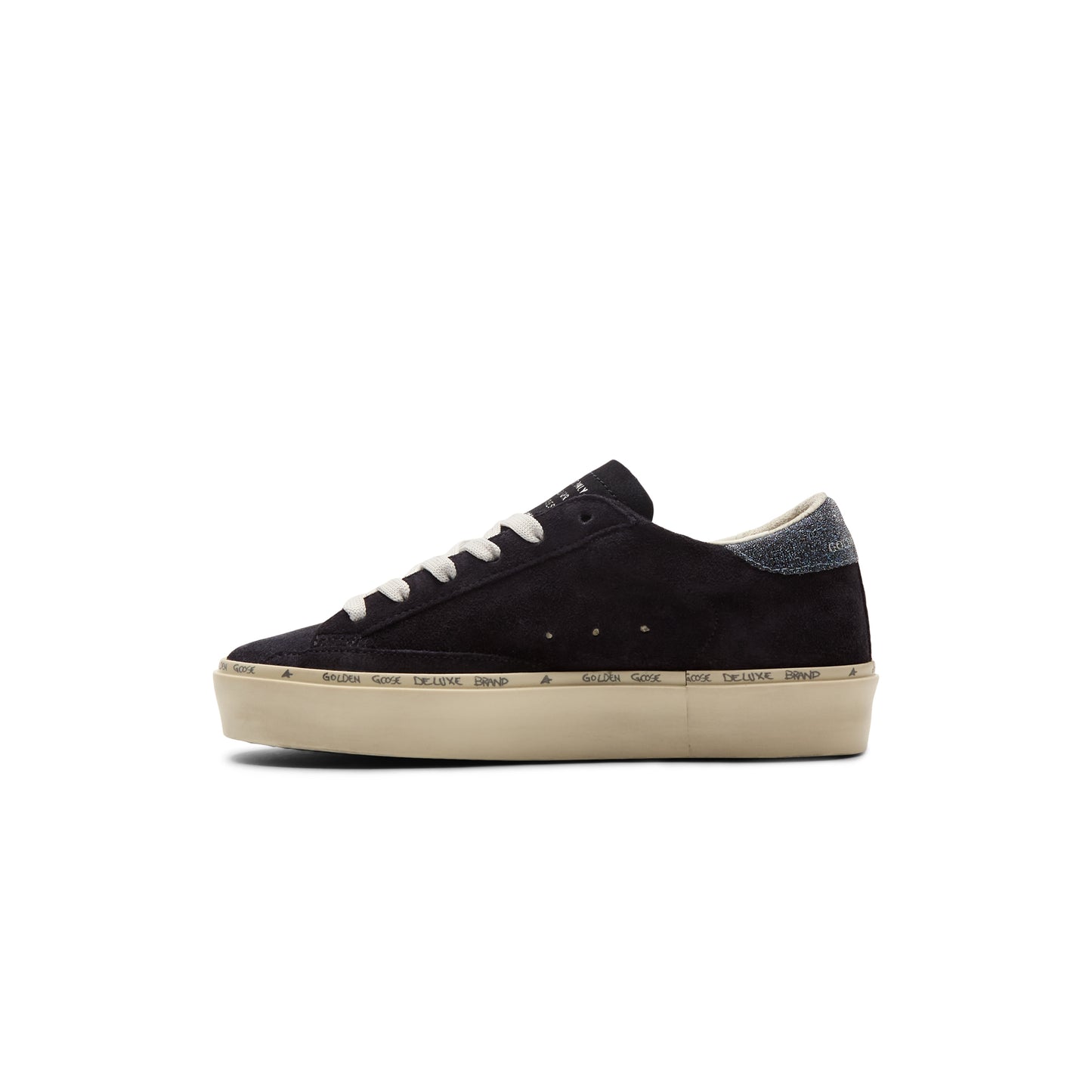 Golden Goose Hi Star Suede Upper Crystal Collar (Dark Blue/White)