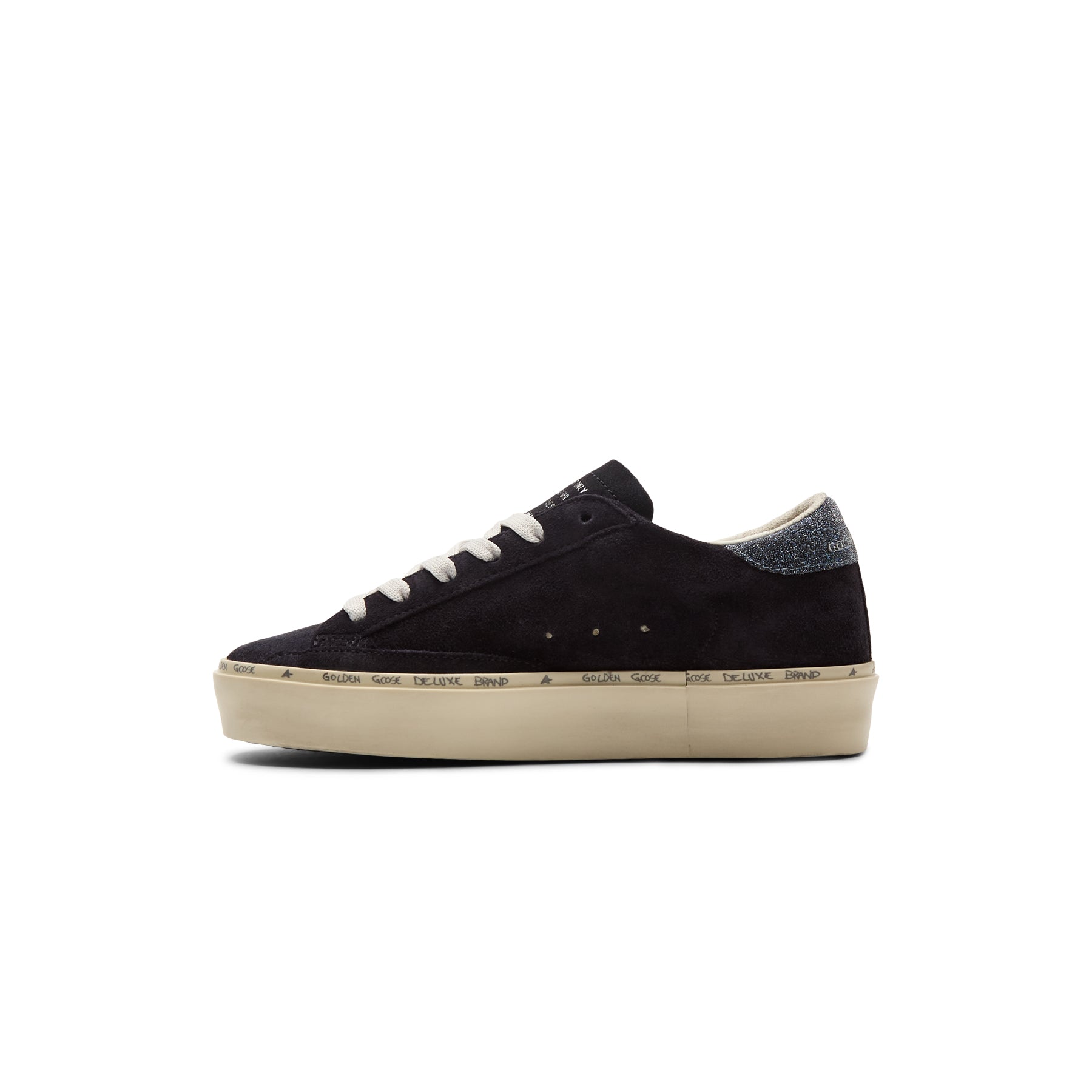 Golden Goose Hi Star Suede Upper Crystal Collar (Dark Blue/White)