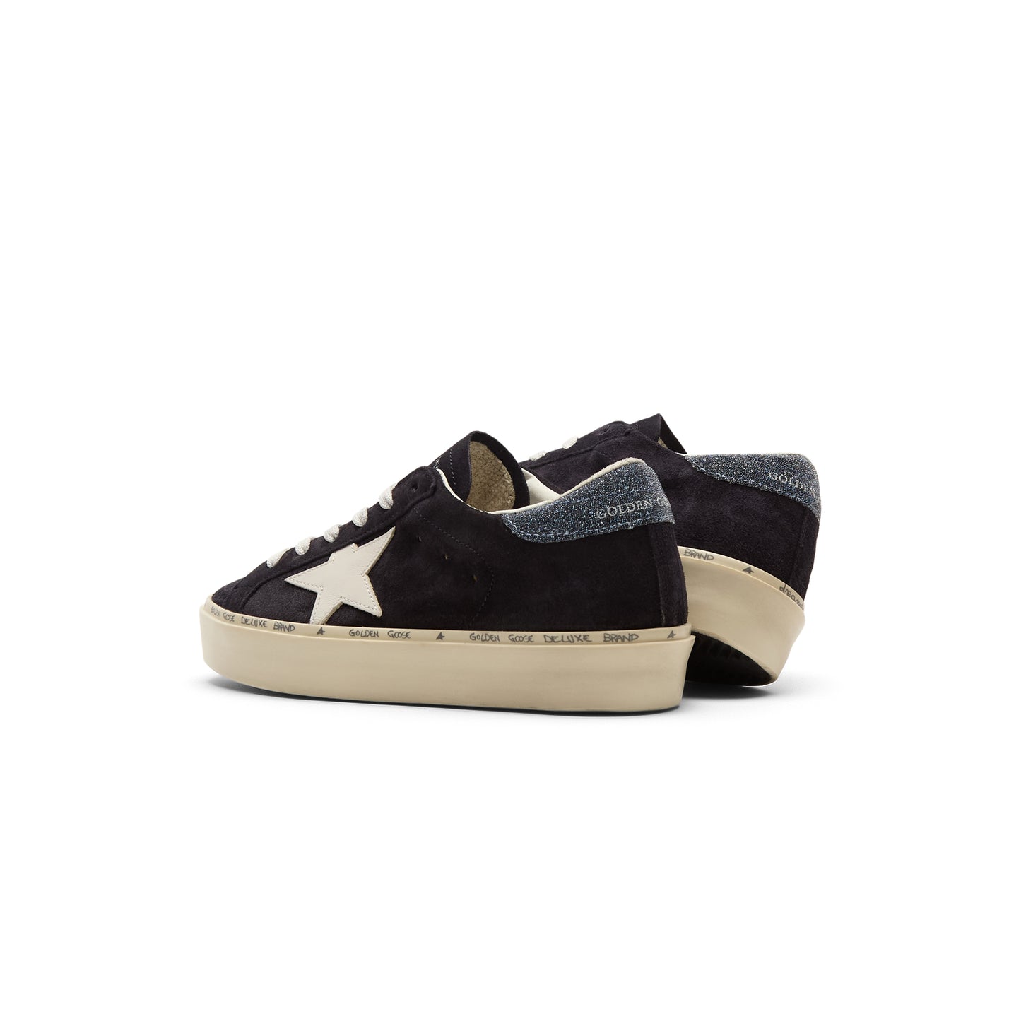 Golden Goose Hi Star Suede Upper Crystal Collar (Dark Blue/White)