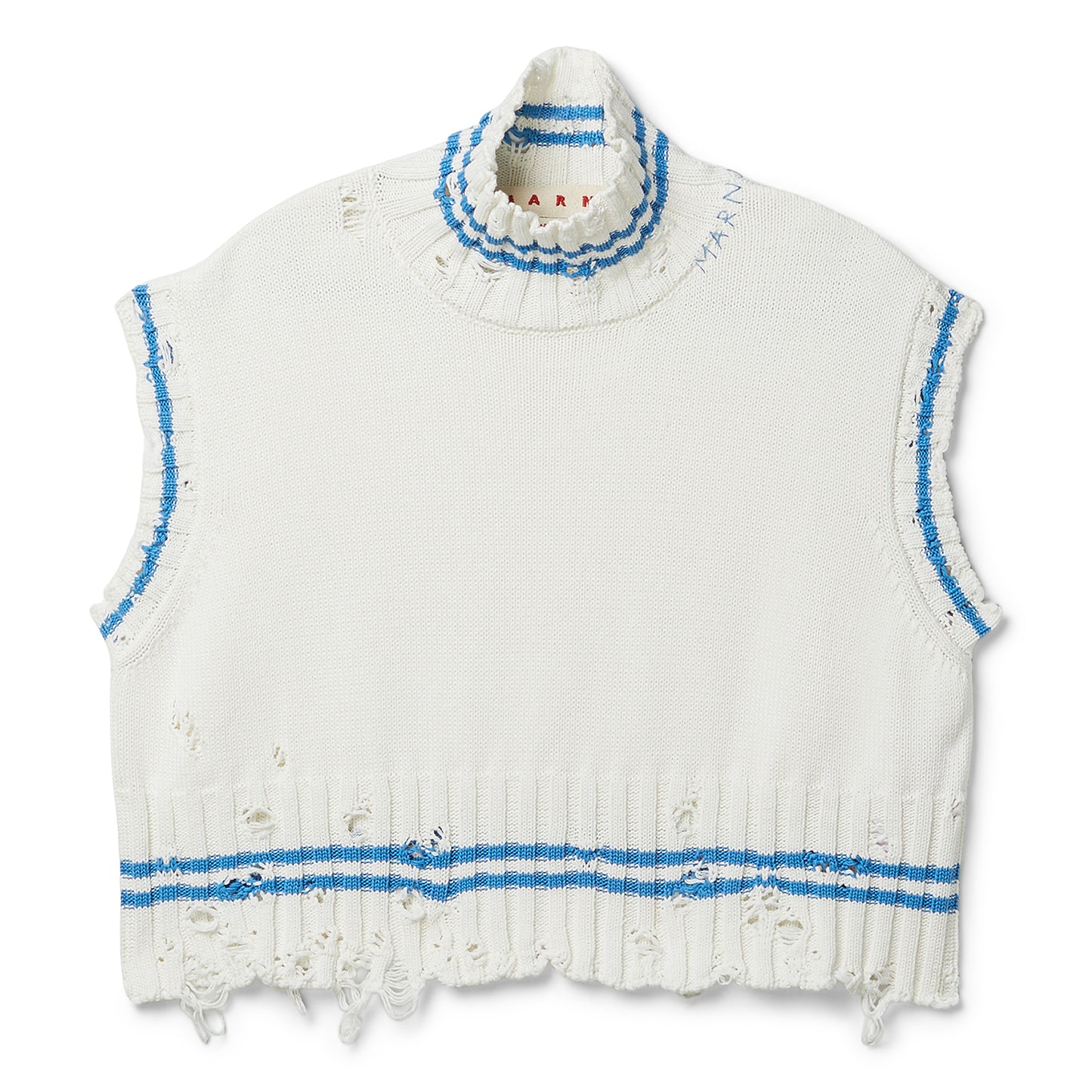 MARNI Cropped Turtleneck Sweater (Lily white)