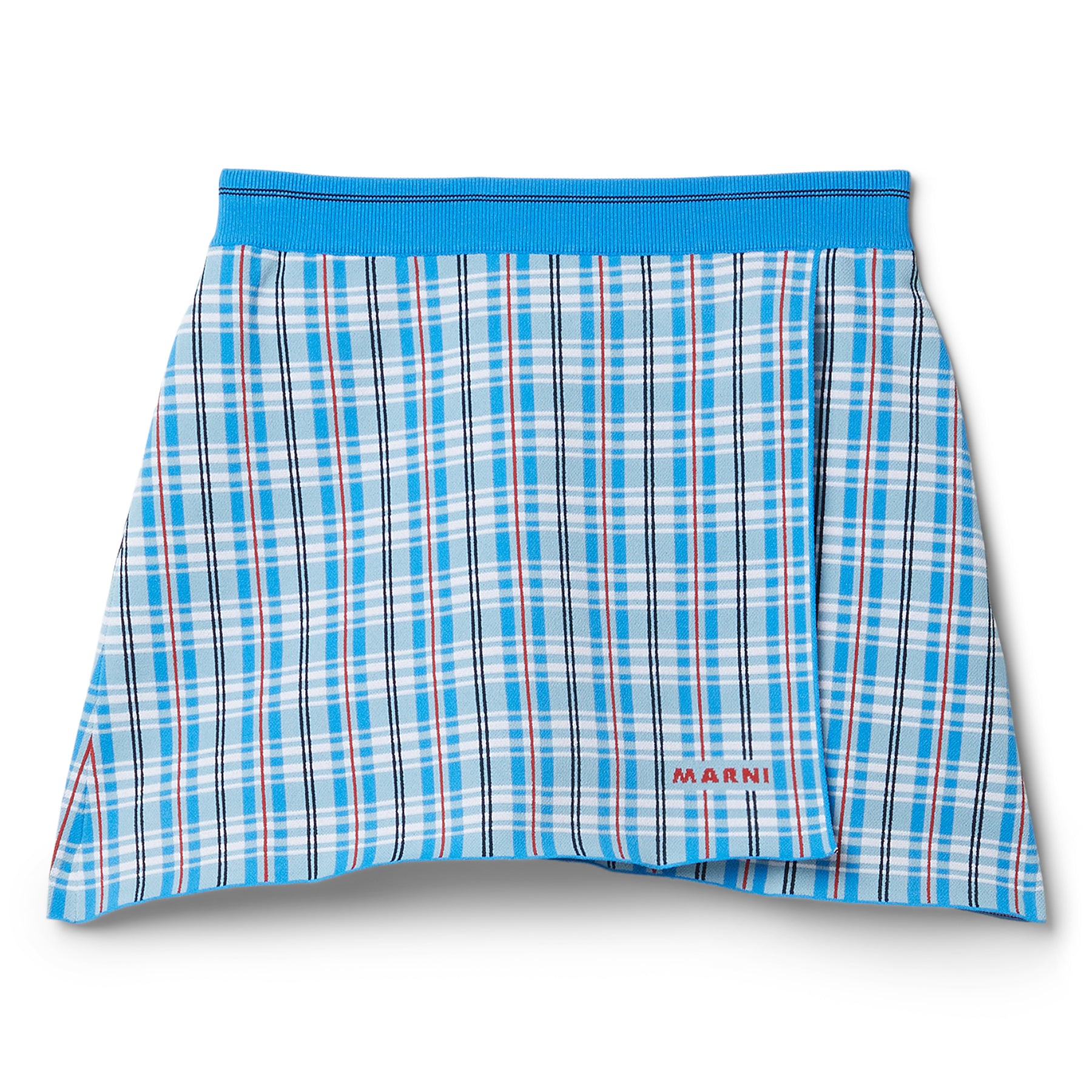 MARNI Plaid Mini Skirt (Blue)