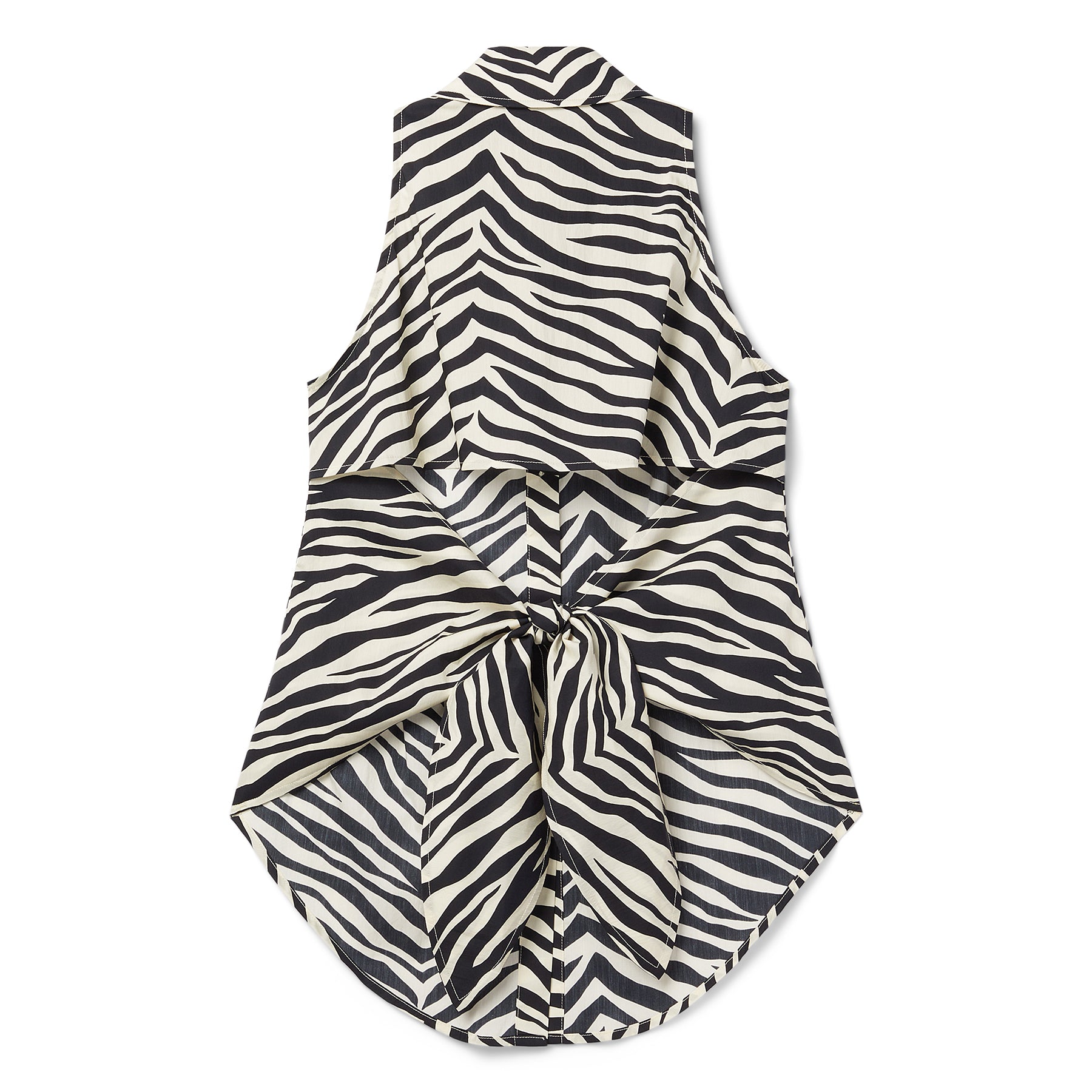 Simon Miller Loch Sleeveless Poplin Button Up (Zebra print)