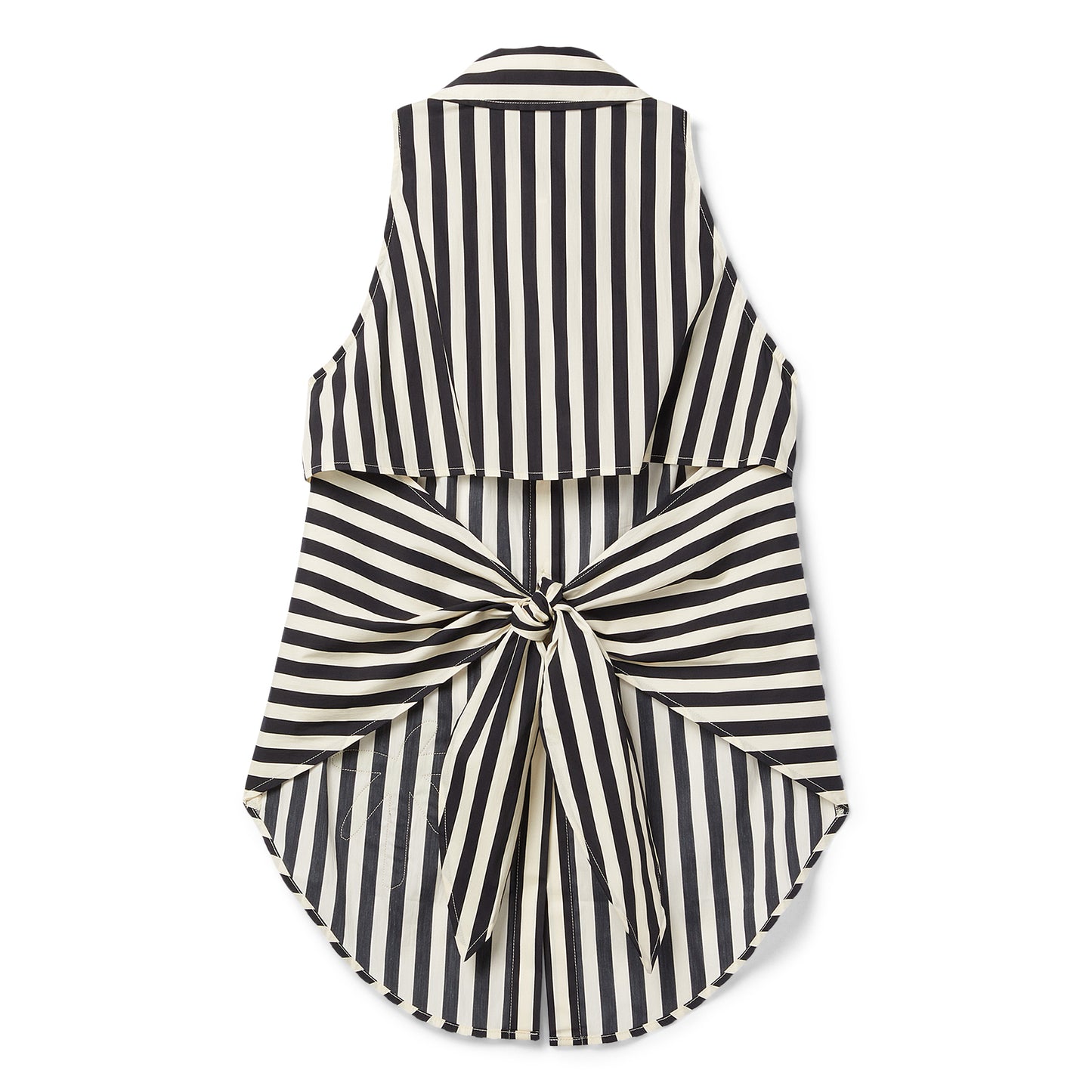 Simon Miller Loch Sleevless Poplin Button Up (Black/White stripe)