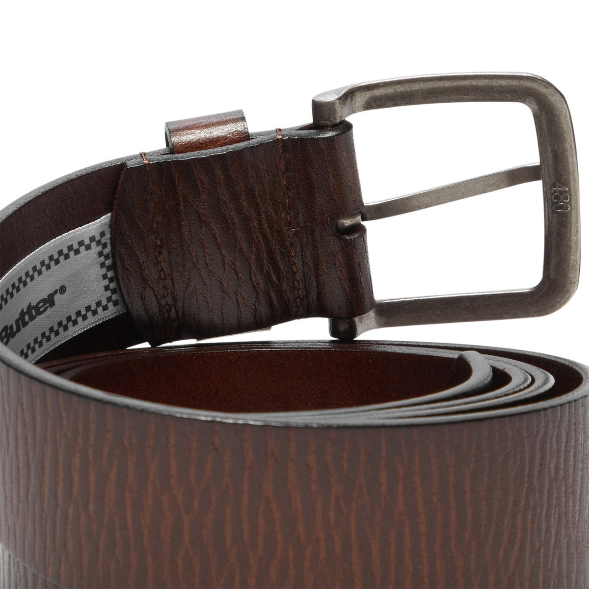 Butter Goods Distressed Leather Belt (Brown)