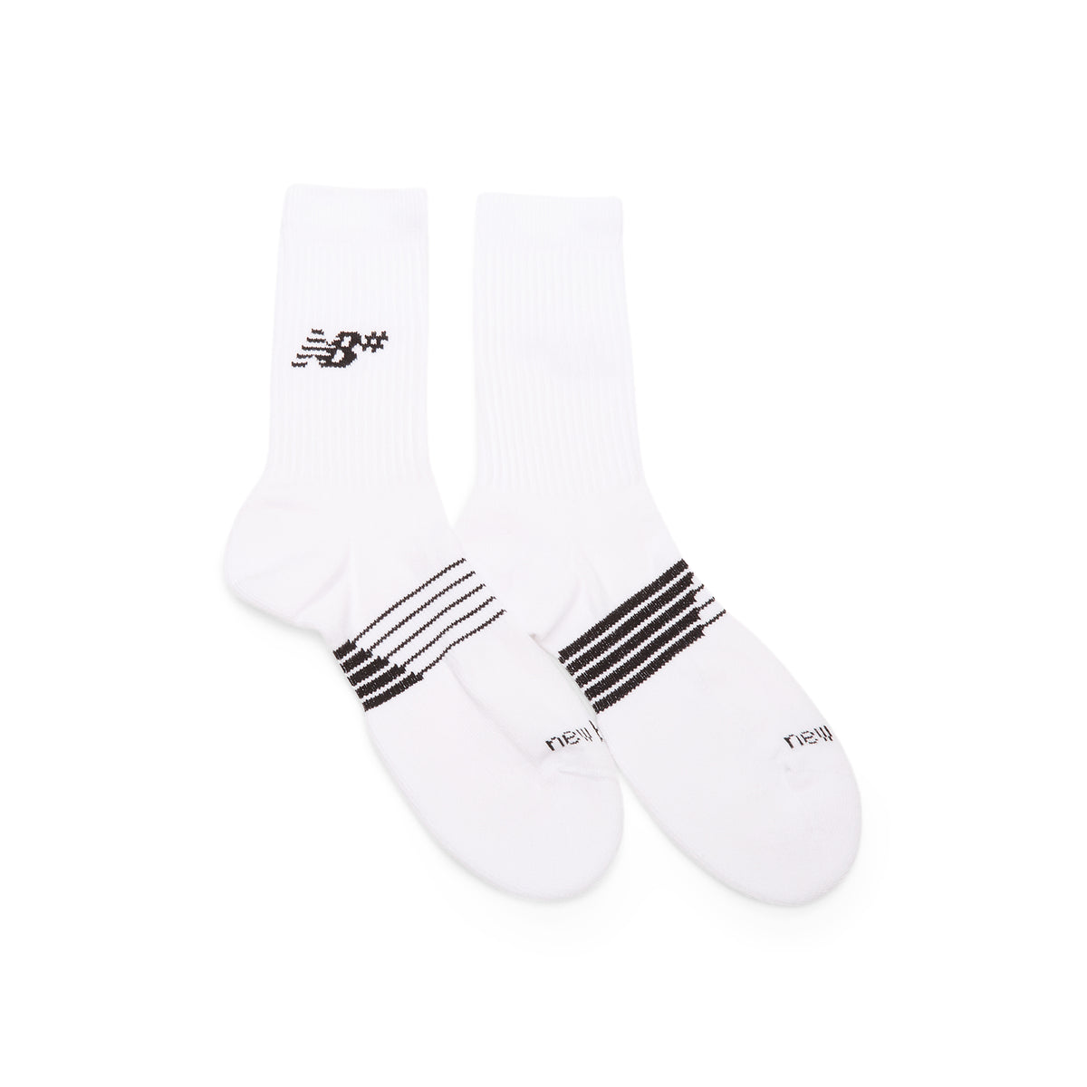 New Balance Active Numeric Crew Socks 3 Pack (White)