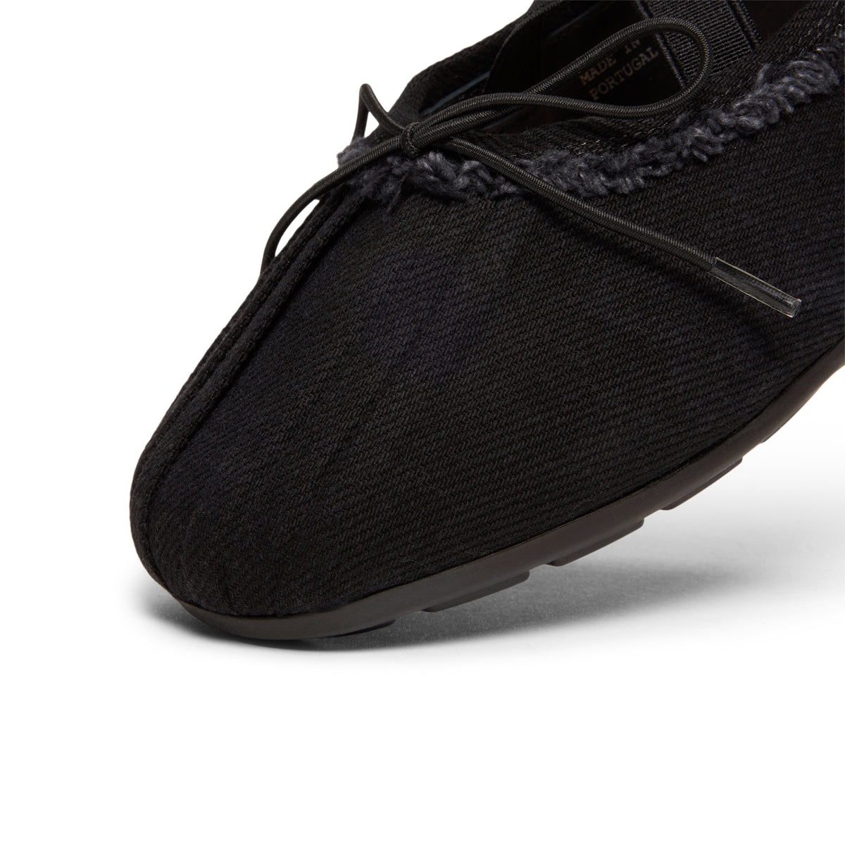Simone Rocha Embellished Ballerina Grip Flats (Black/Jet)