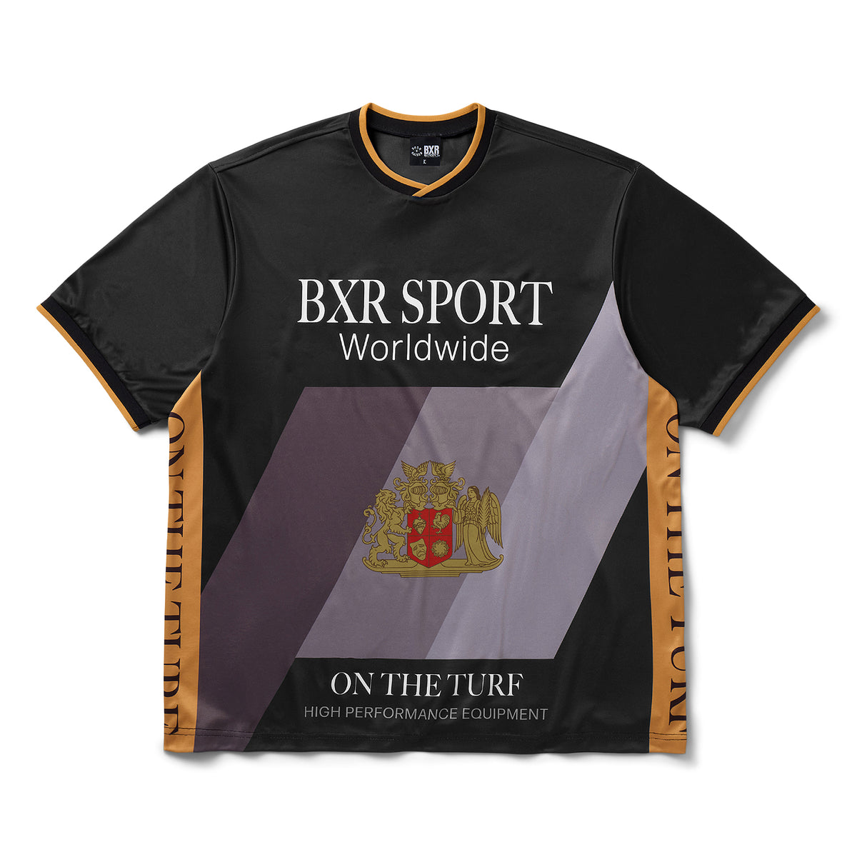 Born x Raised Crest Soccer Jersey (Black W/ Grey)