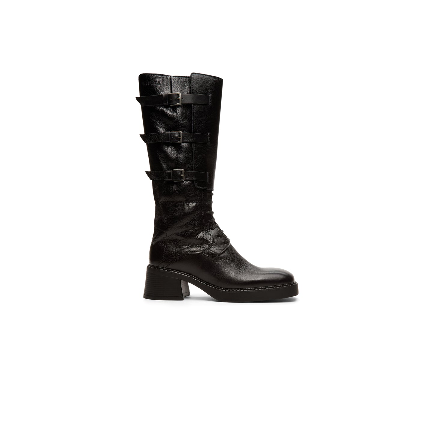Miista Sigrid Black Tall Boots (Black)