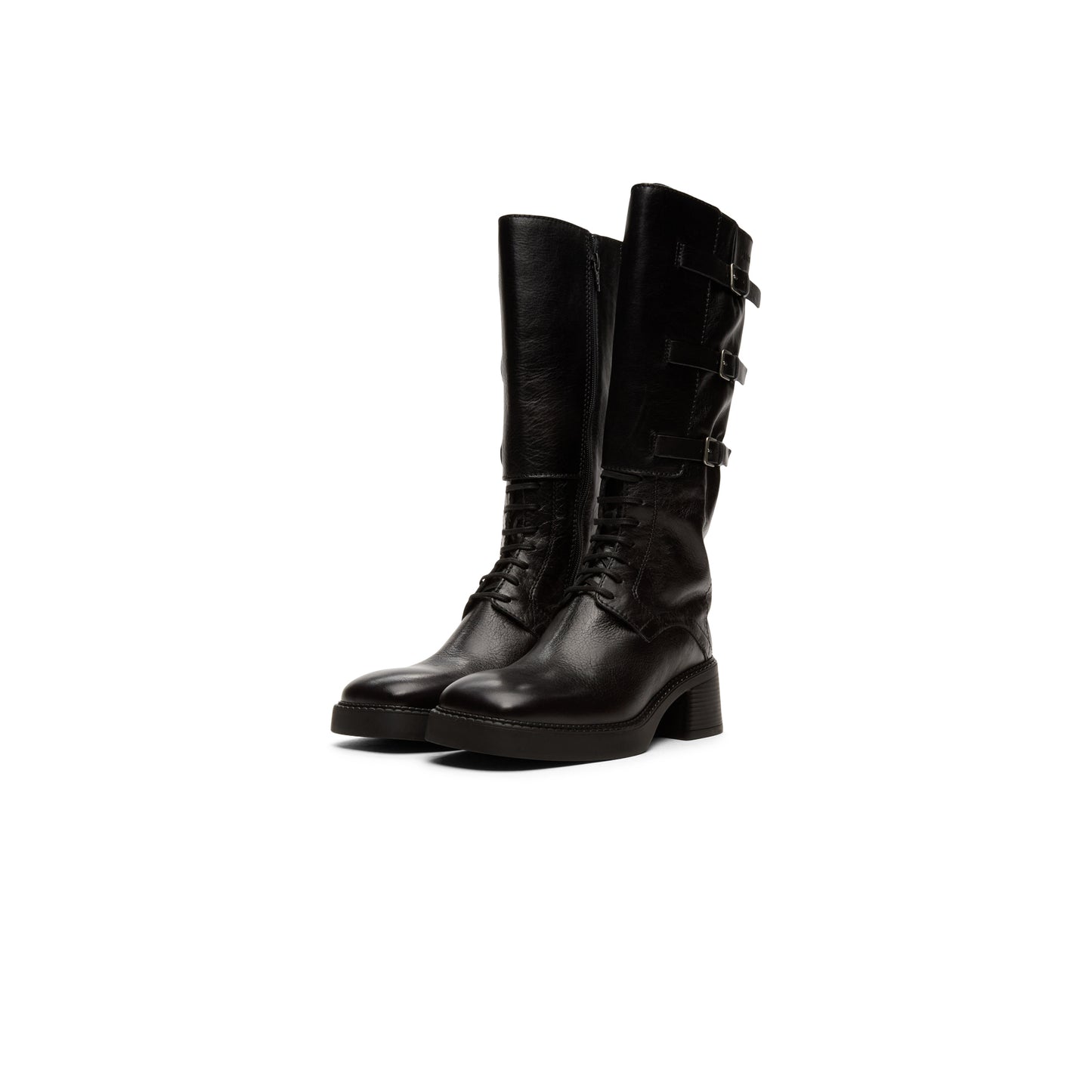 Miista Sigrid Black Tall Boots (Black)