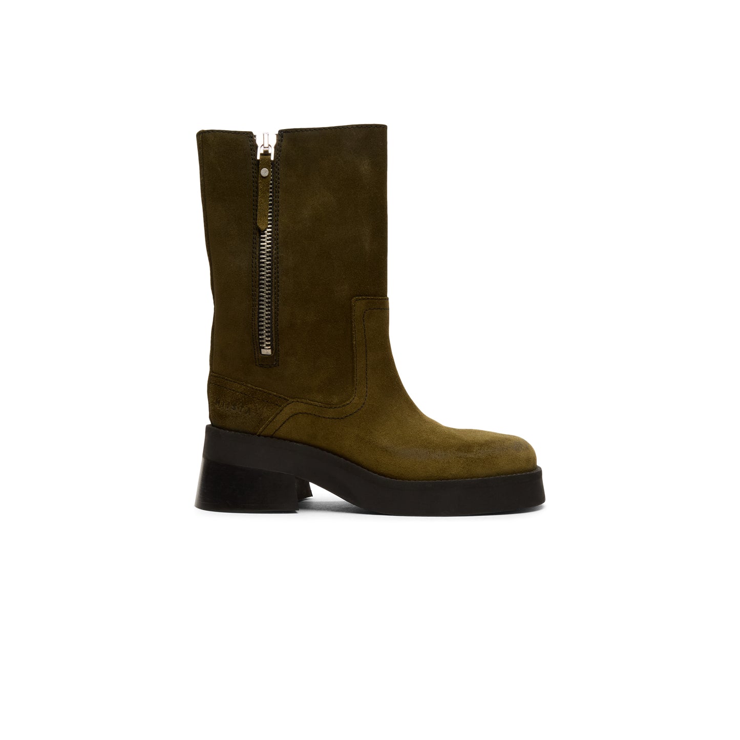 Miista Gunda Khaki Suede Ankle Boots (Khaki)
